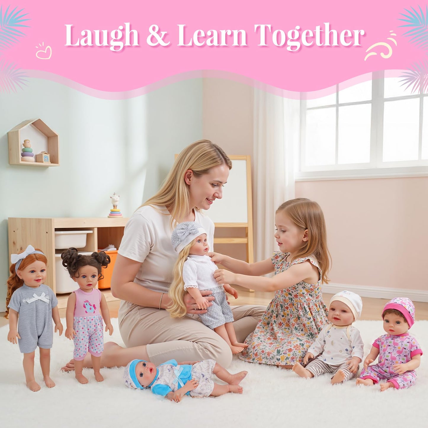 BABESIDE 14-Piece Doll Clothes Set for 12-15 Inch Baby Dolls – Hats, Onesies & More