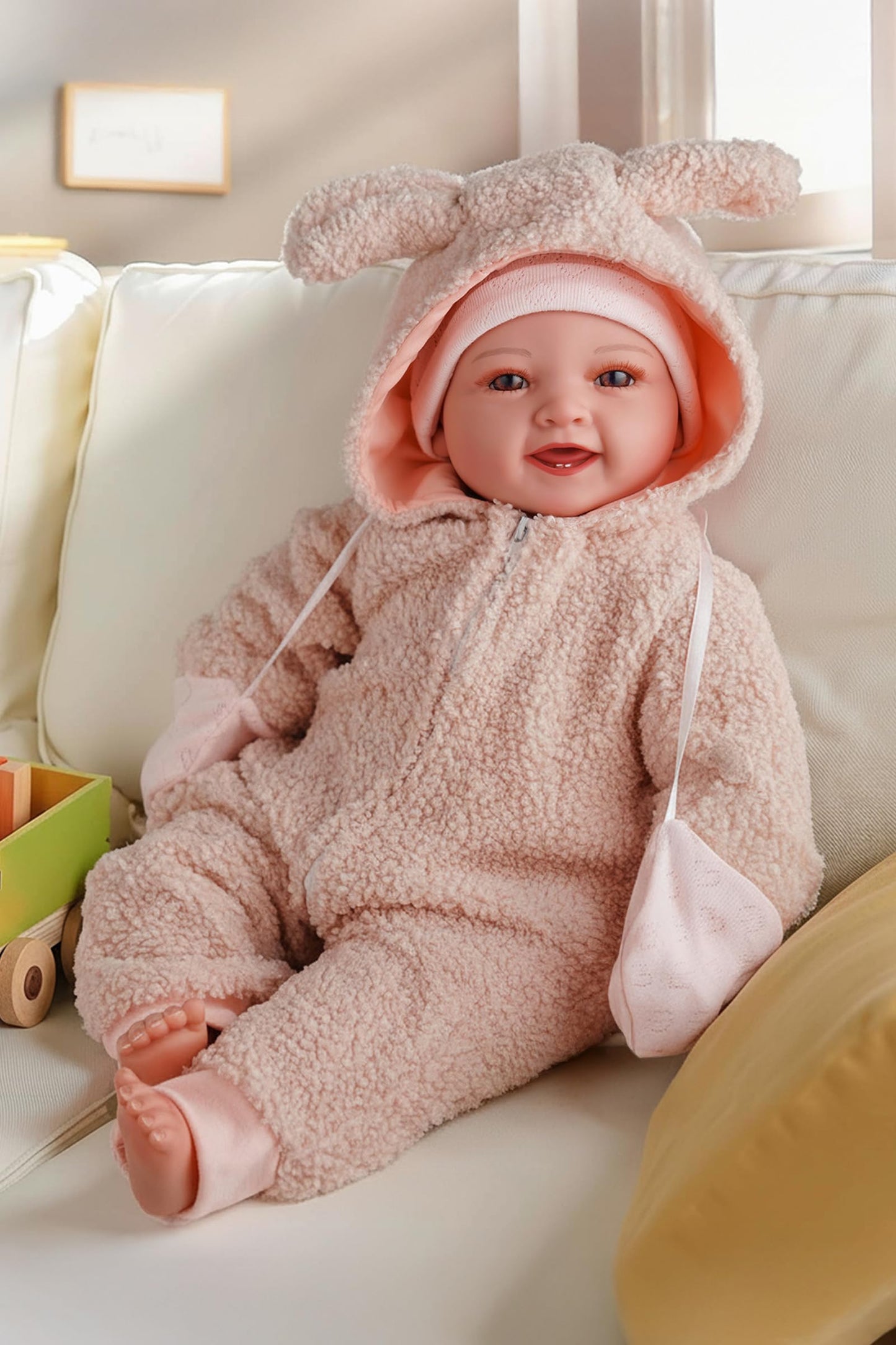 BABESIDE 15-Inch Lightweight Baby Doll with Feeding Set – Realistic First Doll for Kids 3+