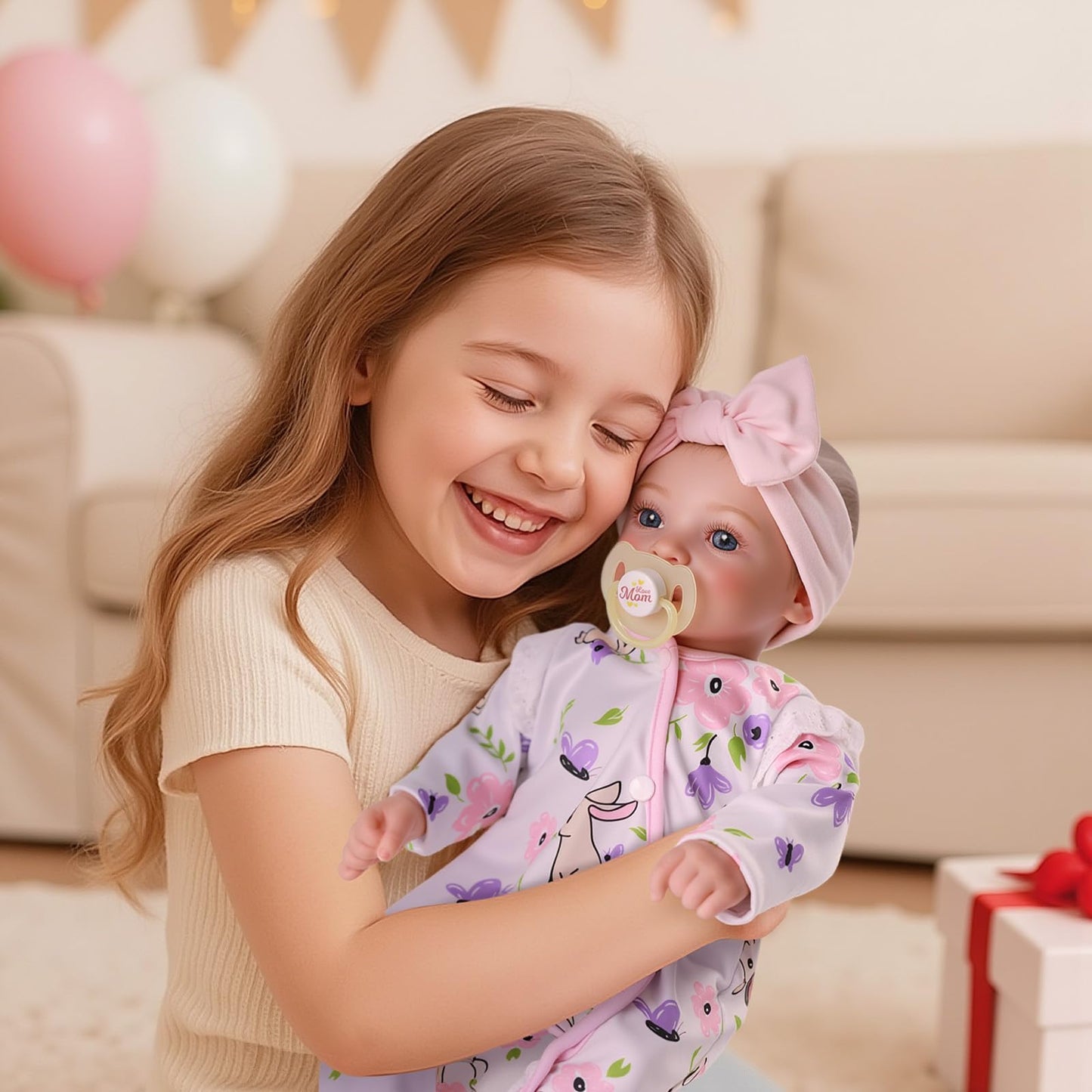 BABESIDE 18-Inch Reborn Baby Doll Girl – Realistic Silicone Doll with Bunny Outfit & Accessories