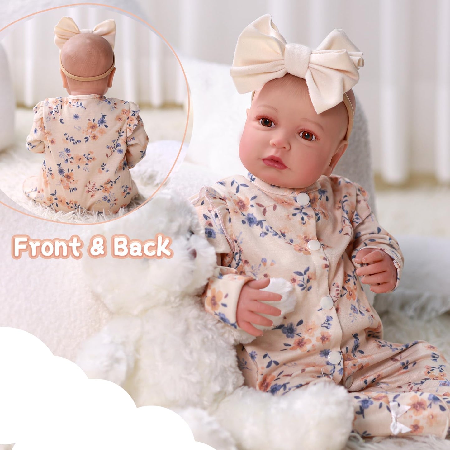 BABESIDE Reborn Baby Dolls - 20-Inch Soft Vinyl Realistic Baby Doll with Complete Accessories