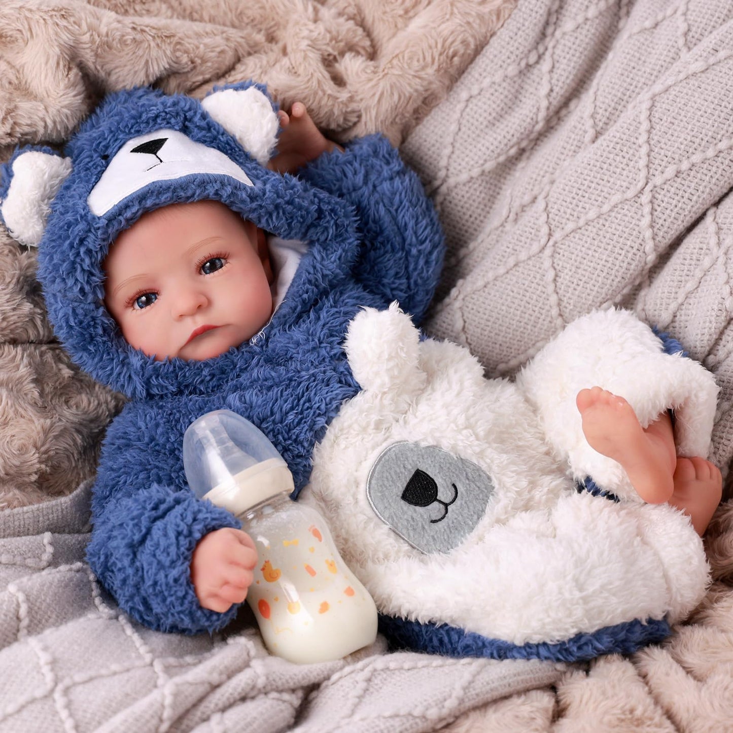 BABESIDE Aiden 17-Inch Lifelike Reborn Baby Doll Boy – Realistic Cloth Soft Body