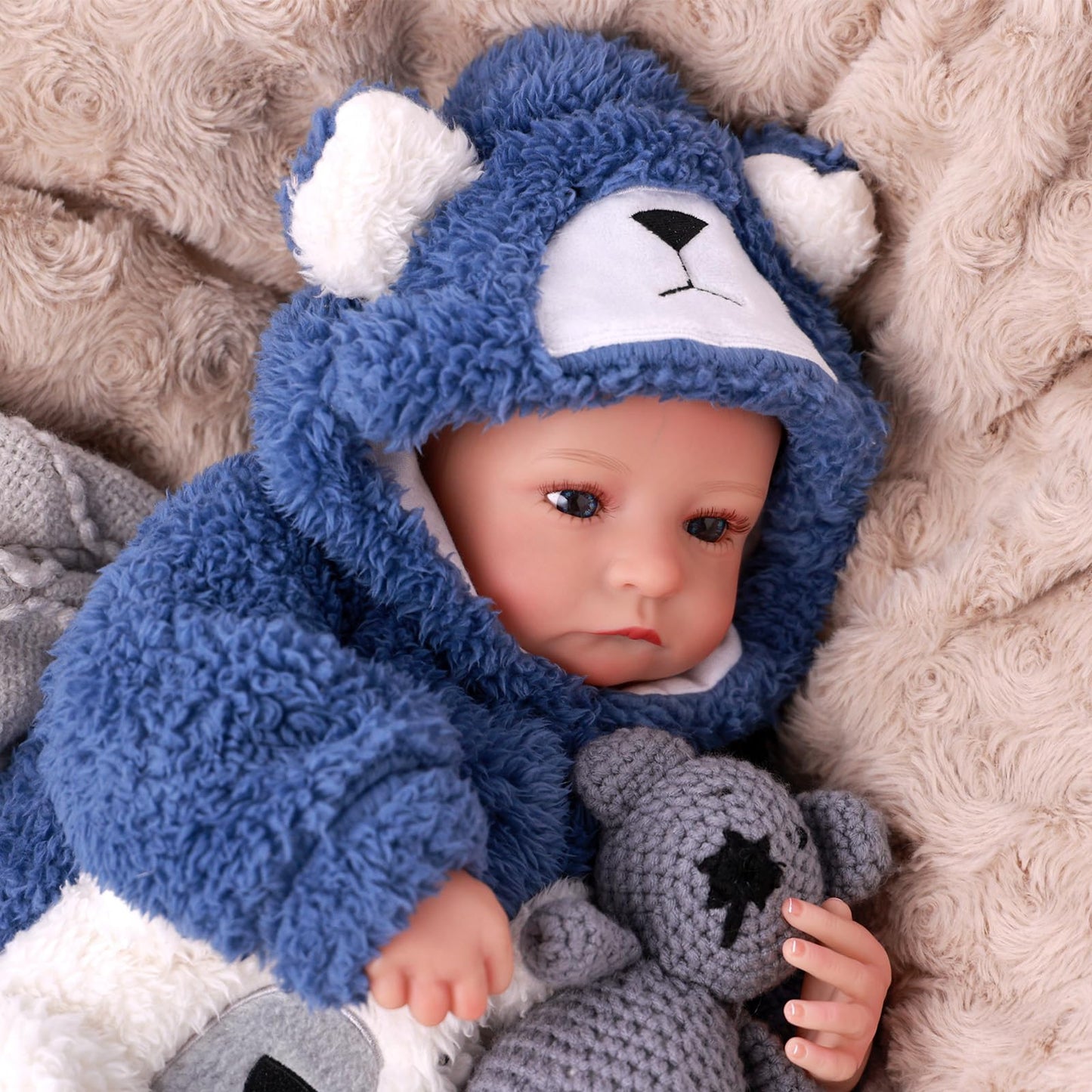 BABESIDE Aiden 17-Inch Lifelike Reborn Baby Doll Boy – Realistic Cloth Soft Body