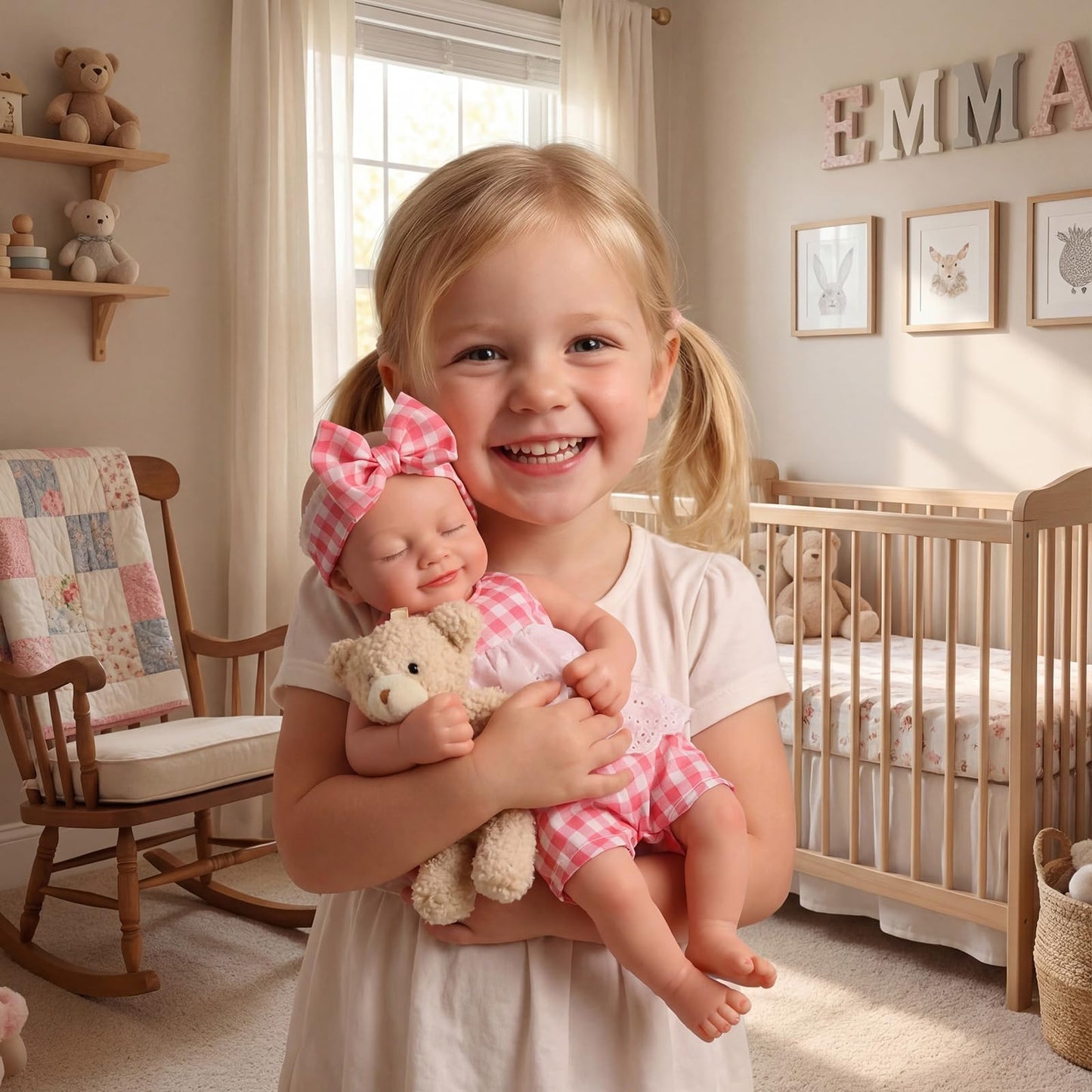 BABESIDE 12in Silicone Baby Doll – Realistic Full-Body Reborn with Feeding Kit