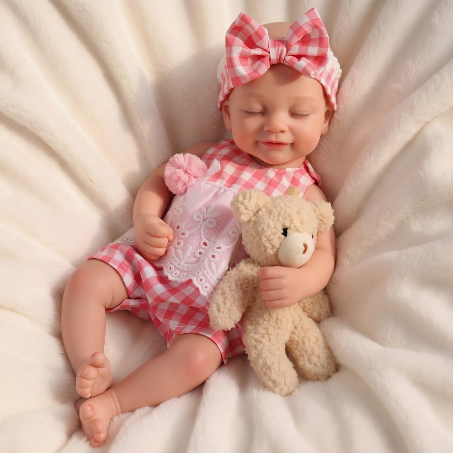 BABESIDE 12in Silicone Baby Doll – Realistic Full-Body Reborn with Feeding Kit