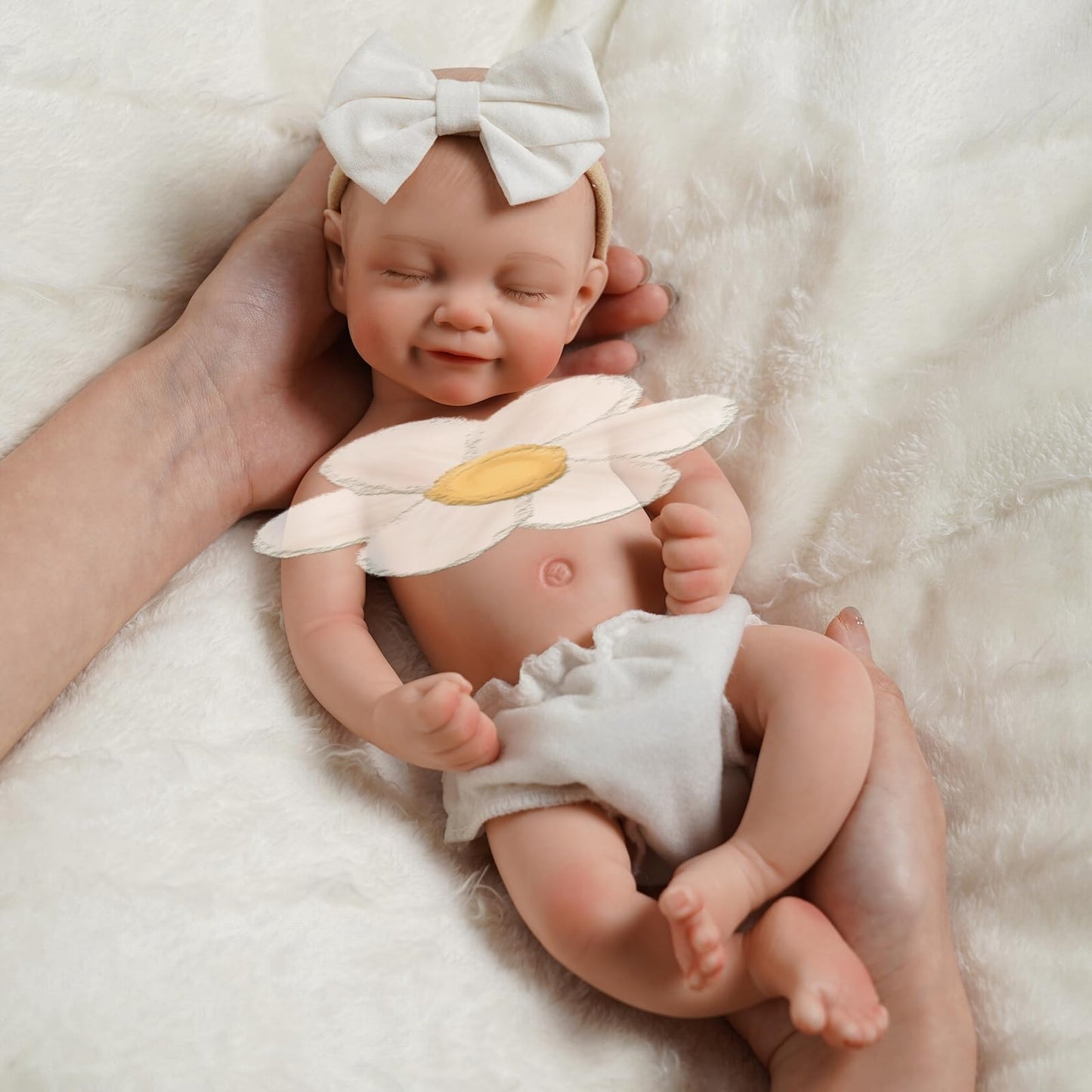 BABESIDE Full Body Silicone Reborn Baby Doll - 12 Inch, 3 lb, Realistic Newborn with Accessories & Gift Box