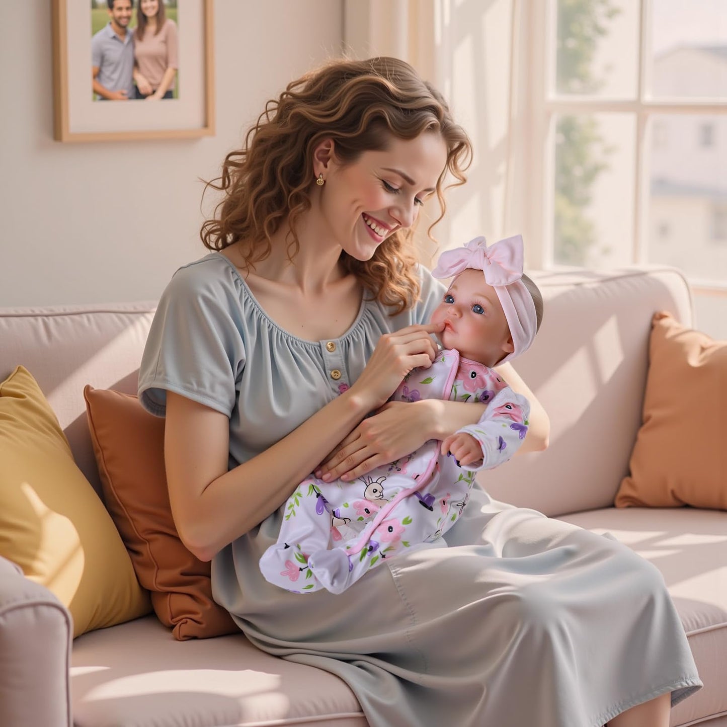 BABESIDE 18-Inch Reborn Baby Doll Girl – Realistic Silicone Doll with Bunny Outfit & Accessories
