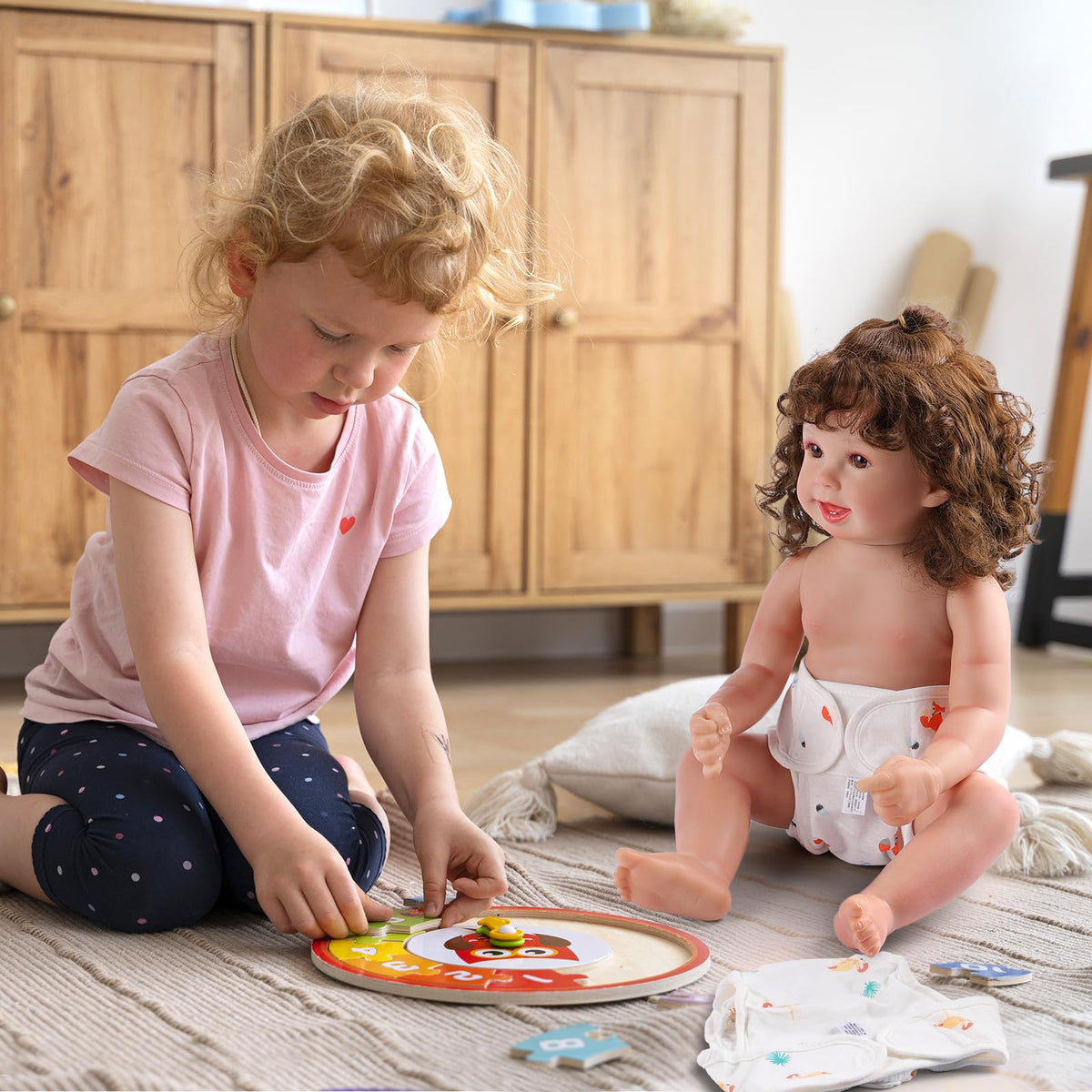 BABESIDE 4-Piece Reusable Doll Diapers for 17–24 Inch Dolls | Fits Reborn Baby Dolls