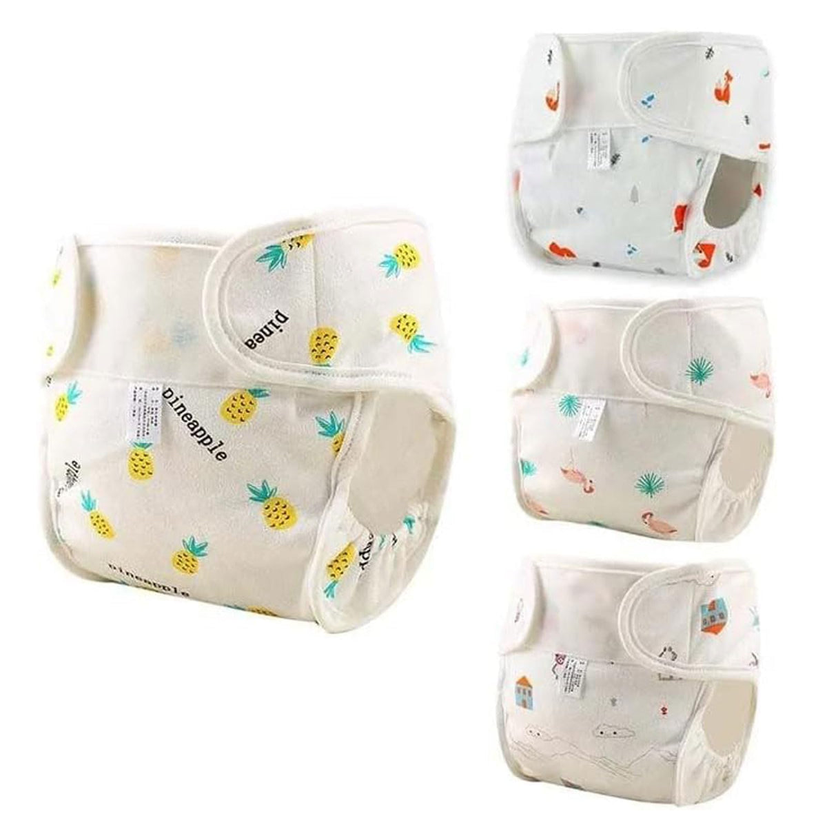BABESIDE 4-Piece Reusable Doll Diapers for 17–24 Inch Dolls | Fits Reborn Baby Dolls