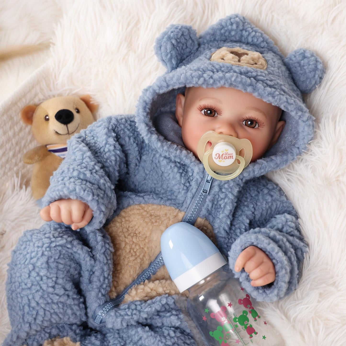 BABESIDE Realistic 17-Inch Baby Doll Boy | Poseable Lifelike Newborn Doll