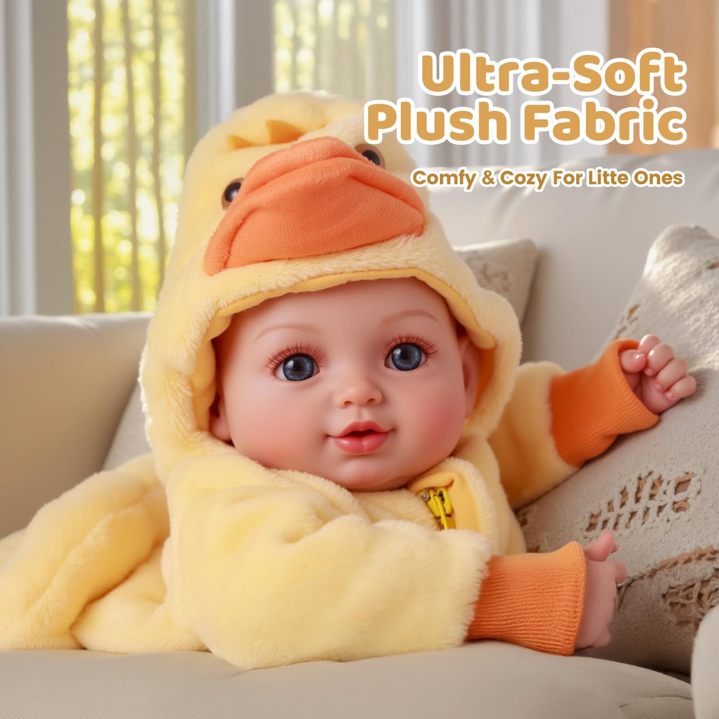 BABESIDE Value 5-Piece Realistic Baby Doll Set | 15-Inch Soft Body Doll & Accessories