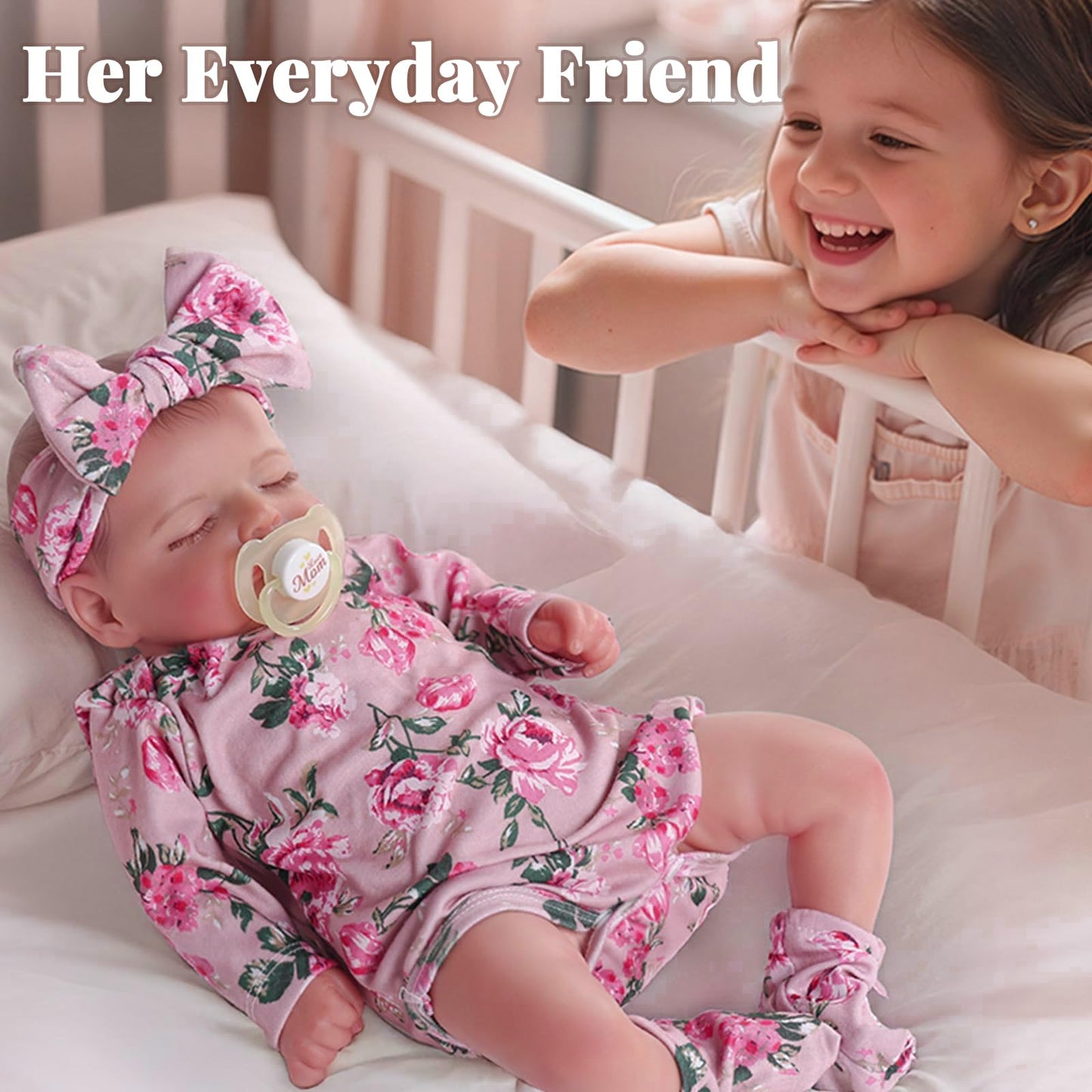 BABESIDE Lifelike Reborn Baby Doll – 20-Inch Sleeping Realistic Newborn Girl with Accessories (3+)