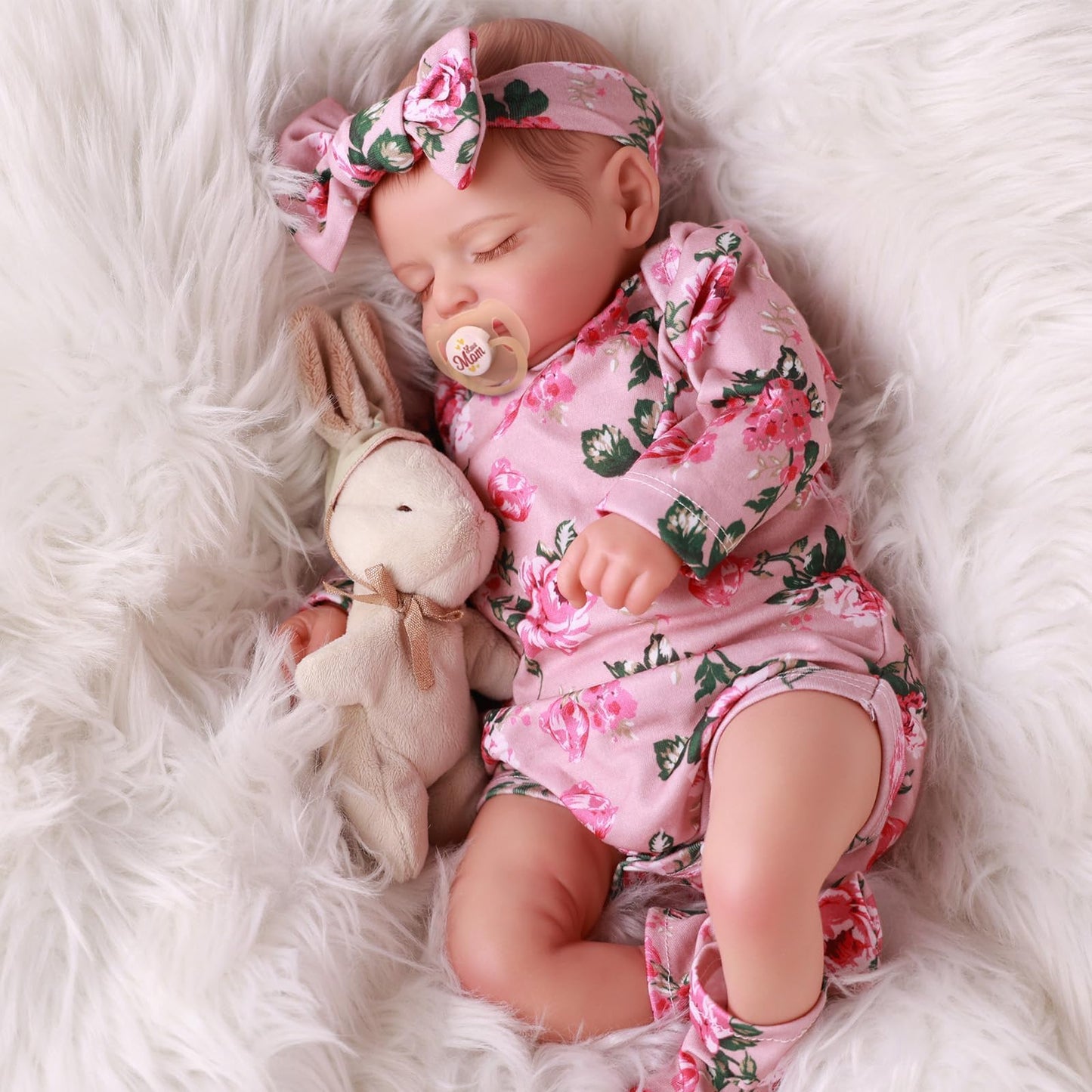 BABESIDE Lifelike Reborn Baby Doll – 20-Inch Sleeping Realistic Newborn Girl with Accessories (3+)