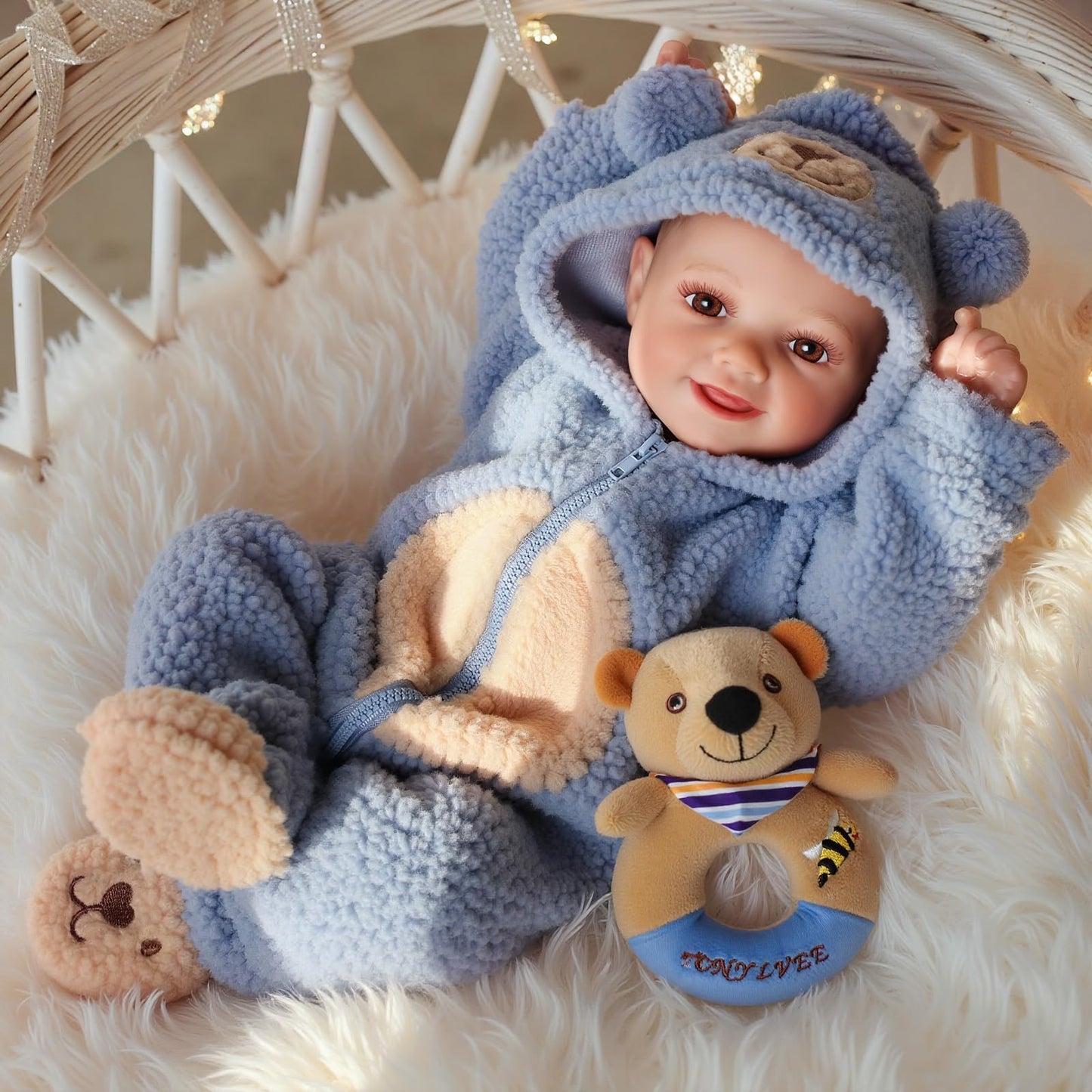 BABESIDE Realistic 17-Inch Baby Doll Boy | Poseable Lifelike Newborn Doll
