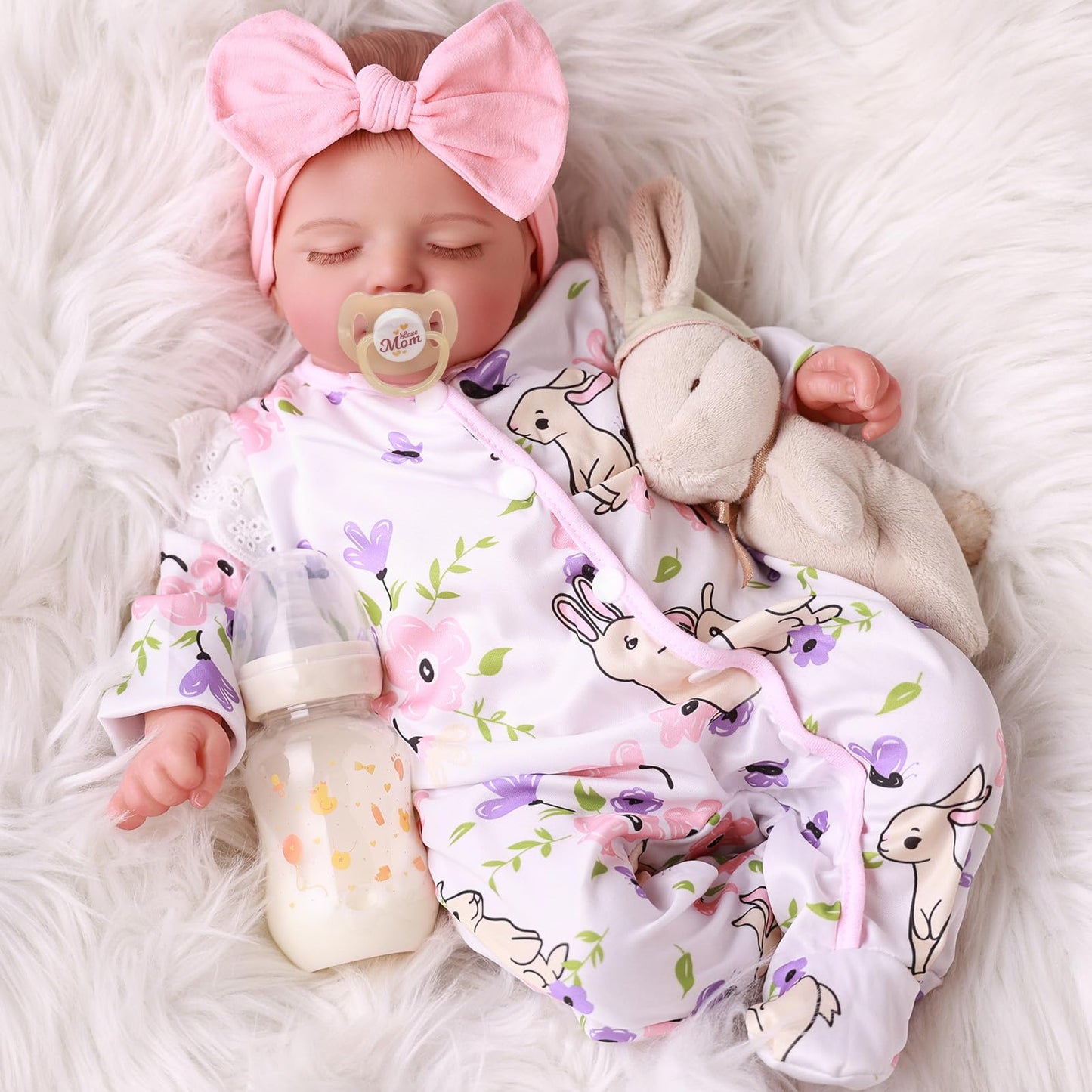 BABESIDE Lifelike Reborn Baby Doll – 20-Inch Realistic Newborn Girl with Poseable Limbs