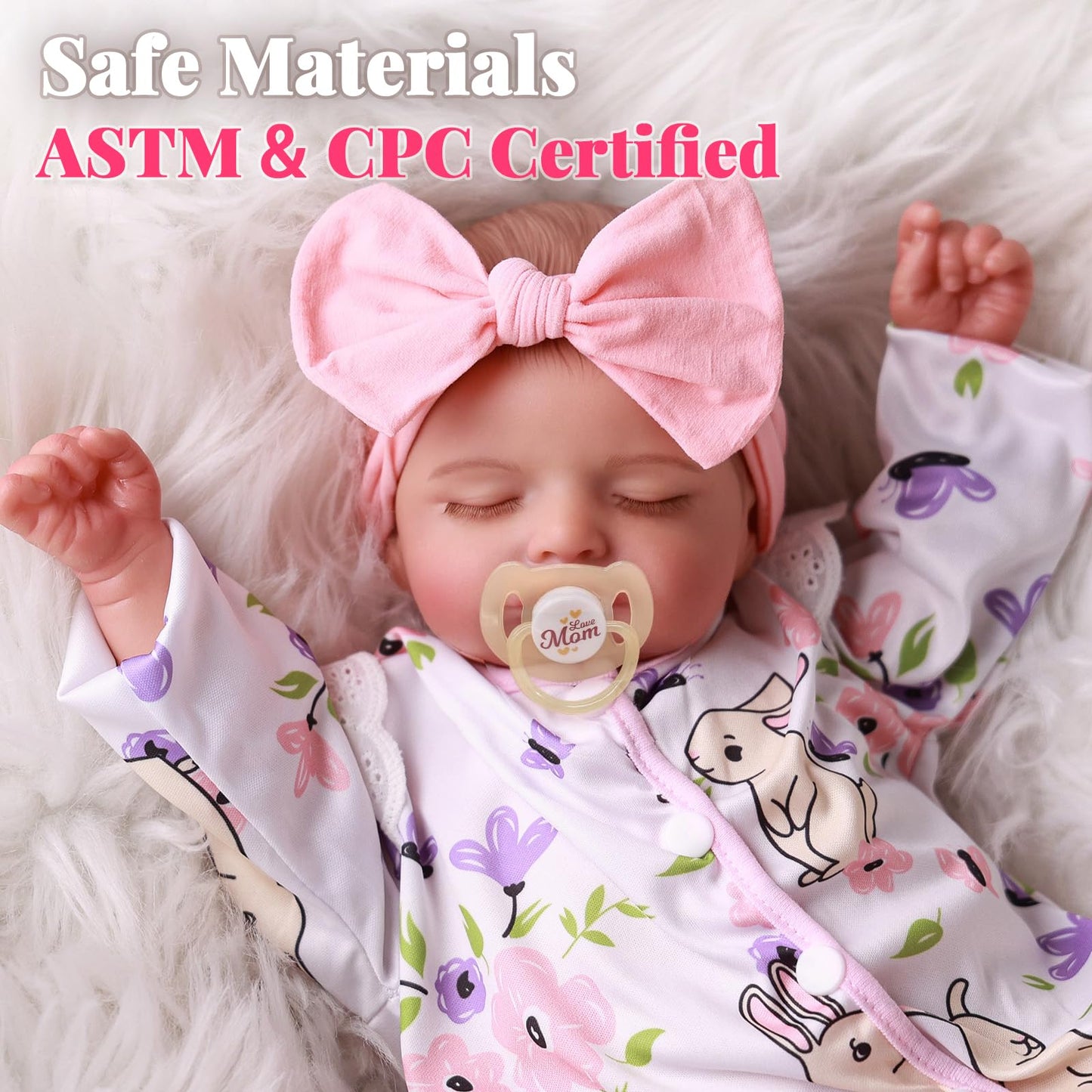 BABESIDE Lifelike Reborn Baby Doll – 20-Inch Realistic Newborn Girl with Poseable Limbs