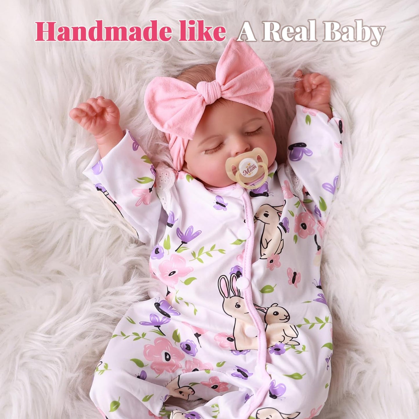 BABESIDE Lifelike Reborn Baby Doll – 20-Inch Realistic Newborn Girl with Poseable Limbs