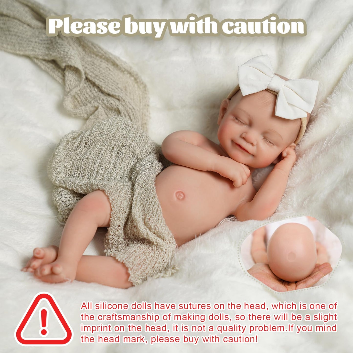 BABESIDE Full Body Silicone Reborn Baby Doll - 12 Inch, 3 lb, Realistic Newborn with Accessories & Gift Box