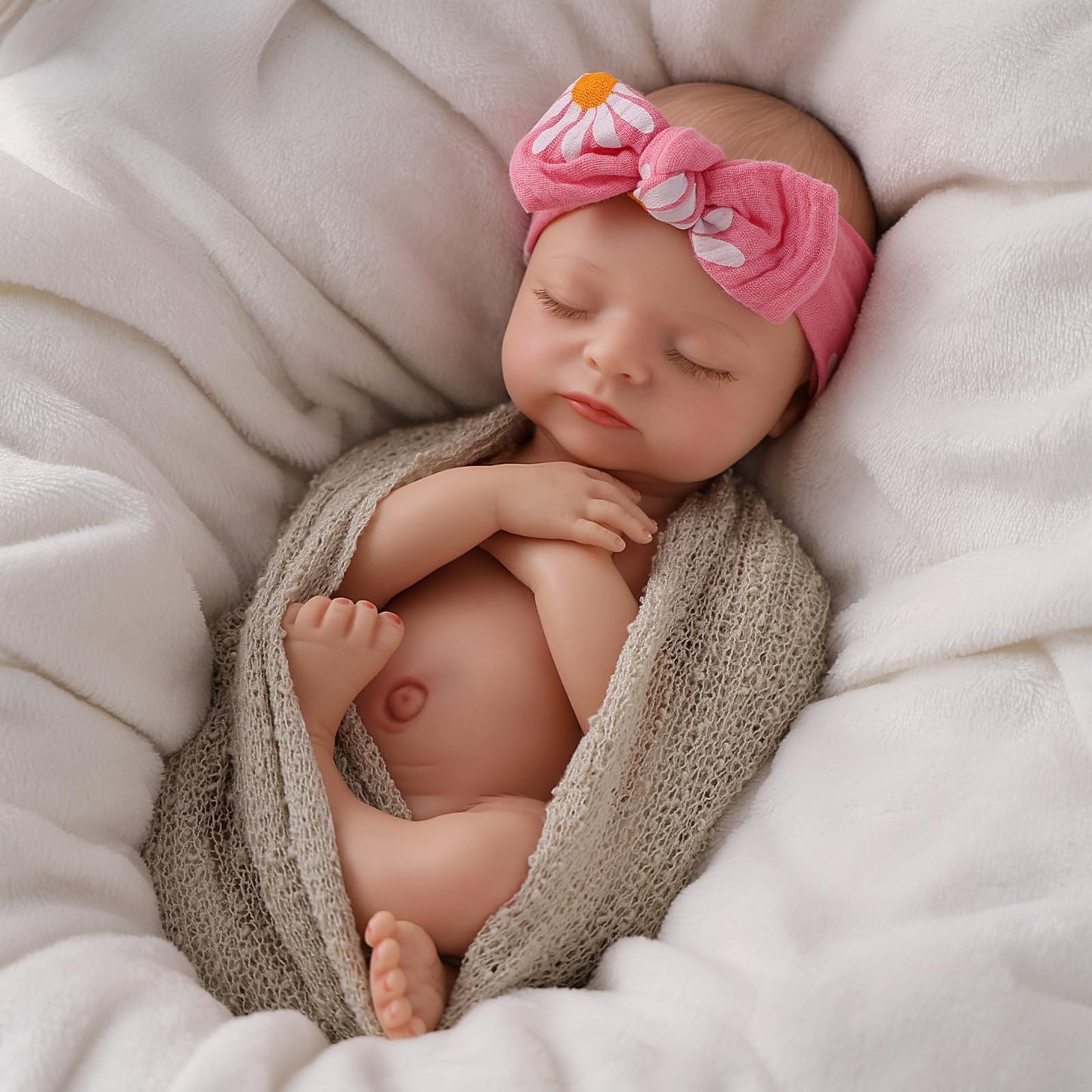 BABESIDE 16-Inch Silicone Baby Doll – Realistic Full-Body Reborn with Accessories