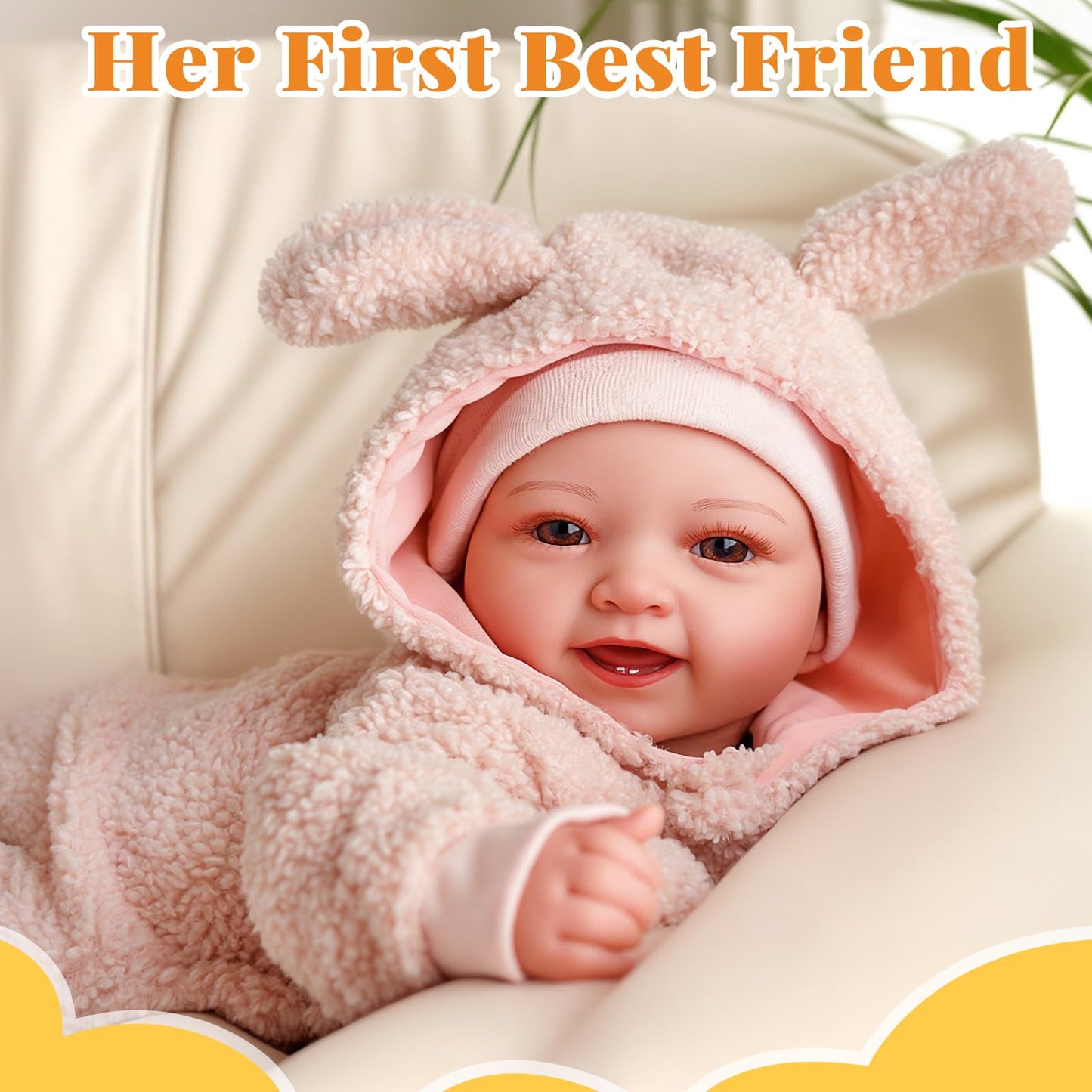 BABESIDE 15-Inch Lightweight Baby Doll with Feeding Set – Realistic First Doll for Kids 3+