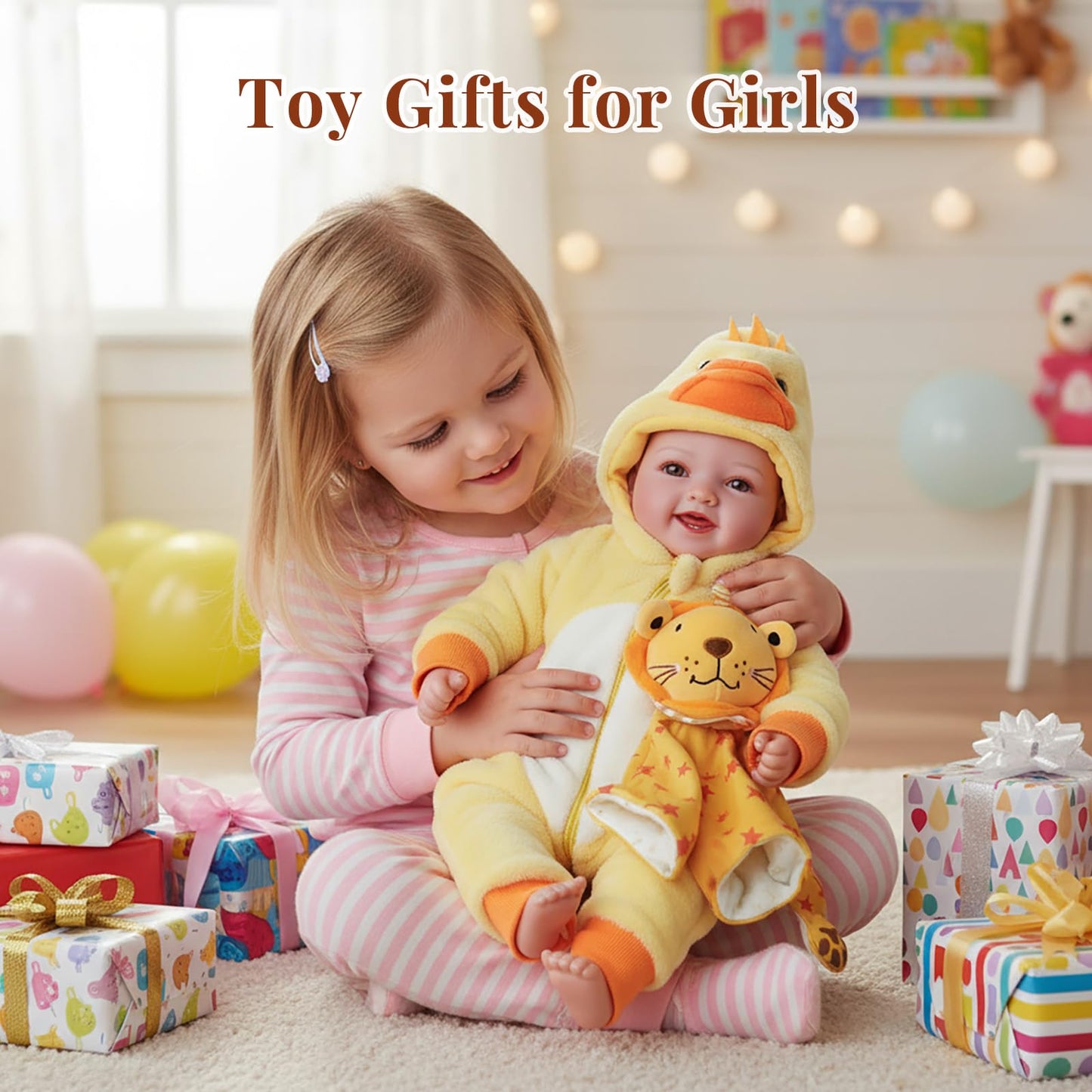 BABESIDE Lightweight Baby Doll Set – 15-inch Realistic Soft Doll