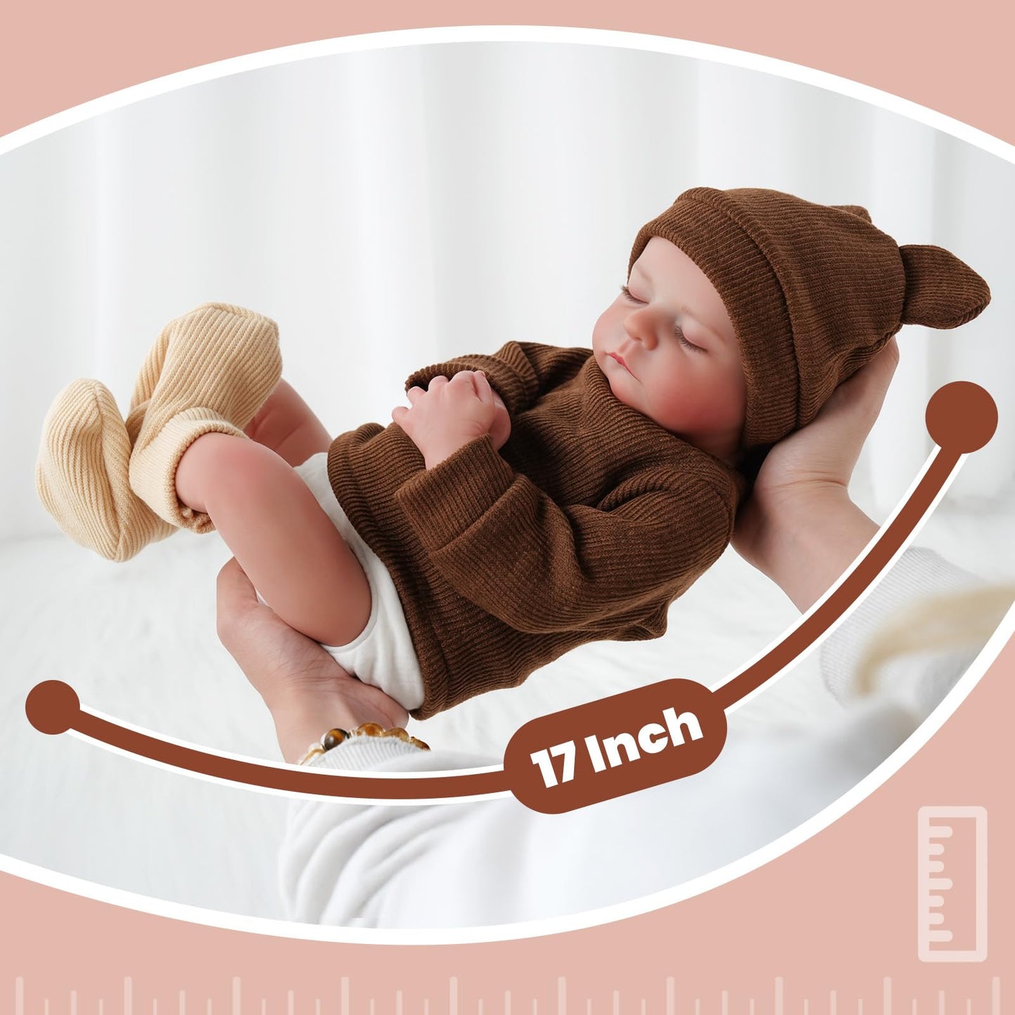 BABESIDE Reborn Baby Dolls Boy – 17-Inch Realistic Lifelike Baby Doll