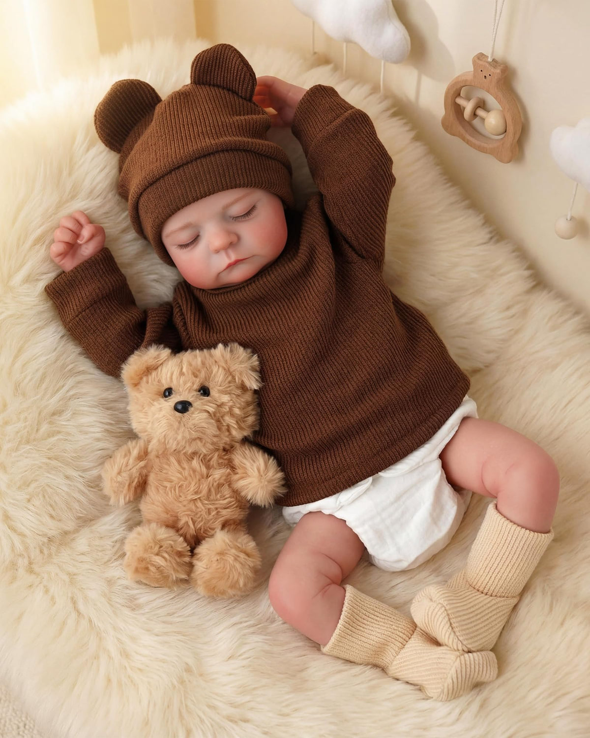 BABESIDE Reborn Baby Dolls Boy – 17-Inch Realistic Lifelike Baby Doll
