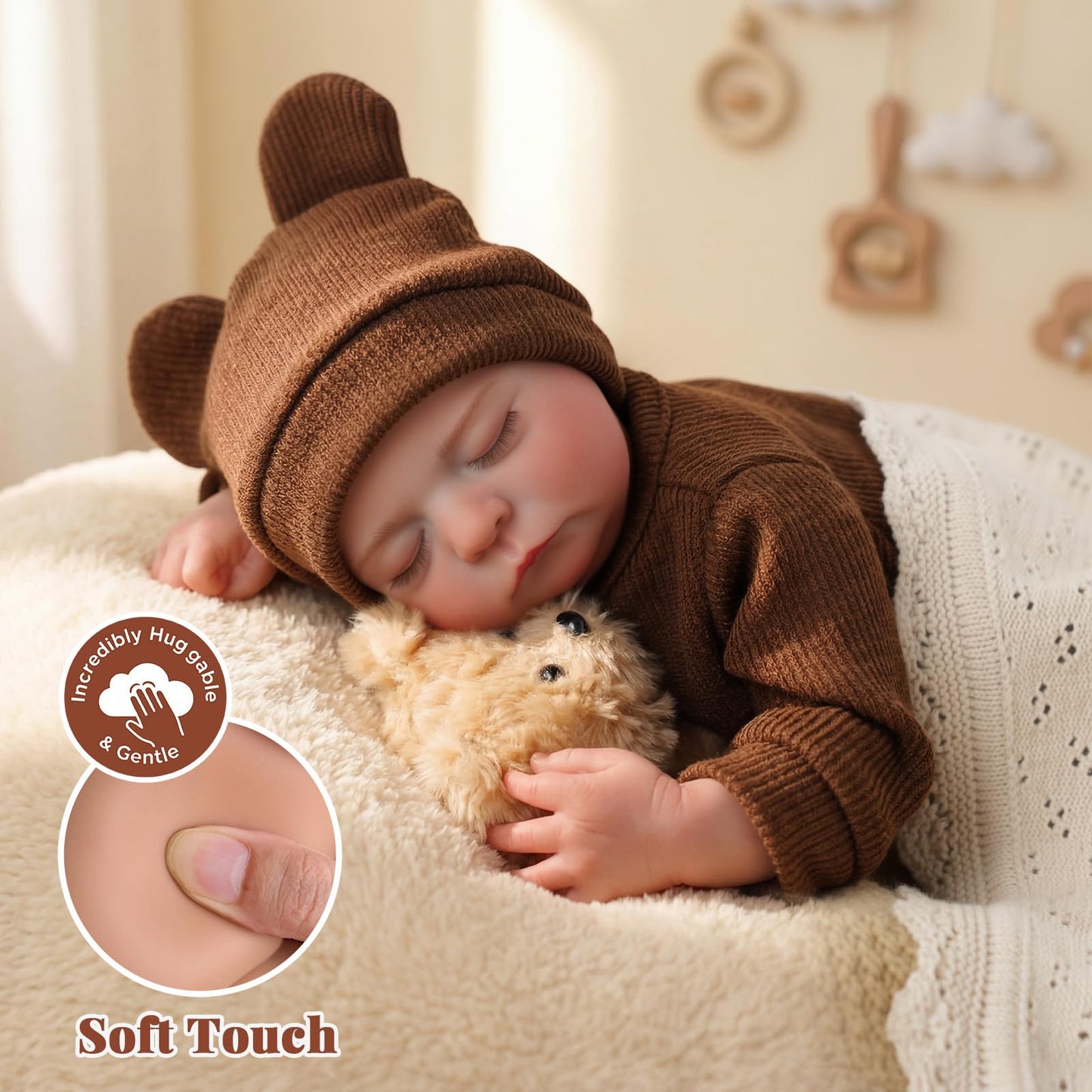 BABESIDE Reborn Baby Dolls Boy – 17-Inch Realistic Lifelike Baby Doll