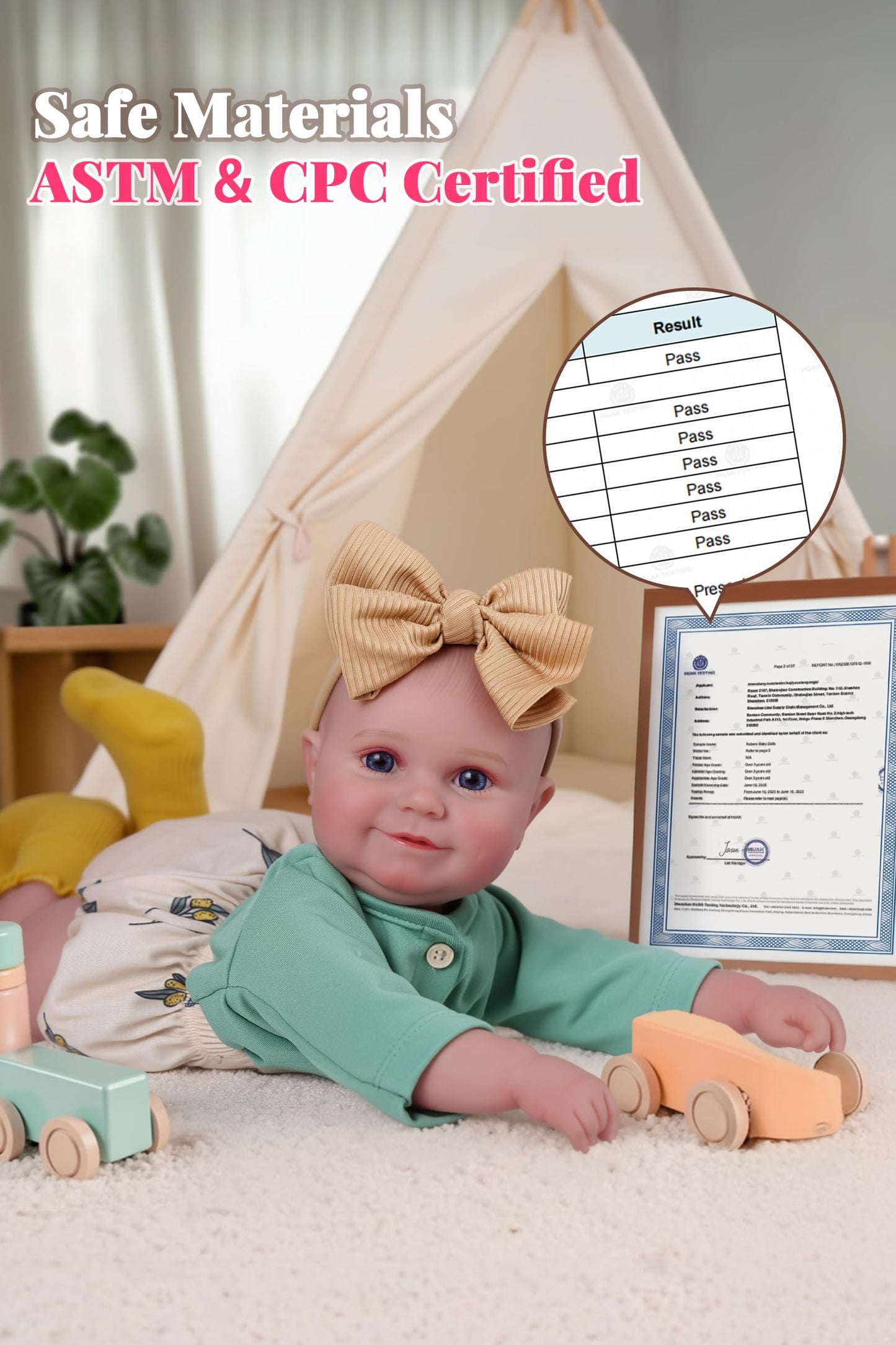 BABESIDE Reborn Baby Dolls - 20-Inch Realistic Poseable Soft Vinyl Newborn with Accessories