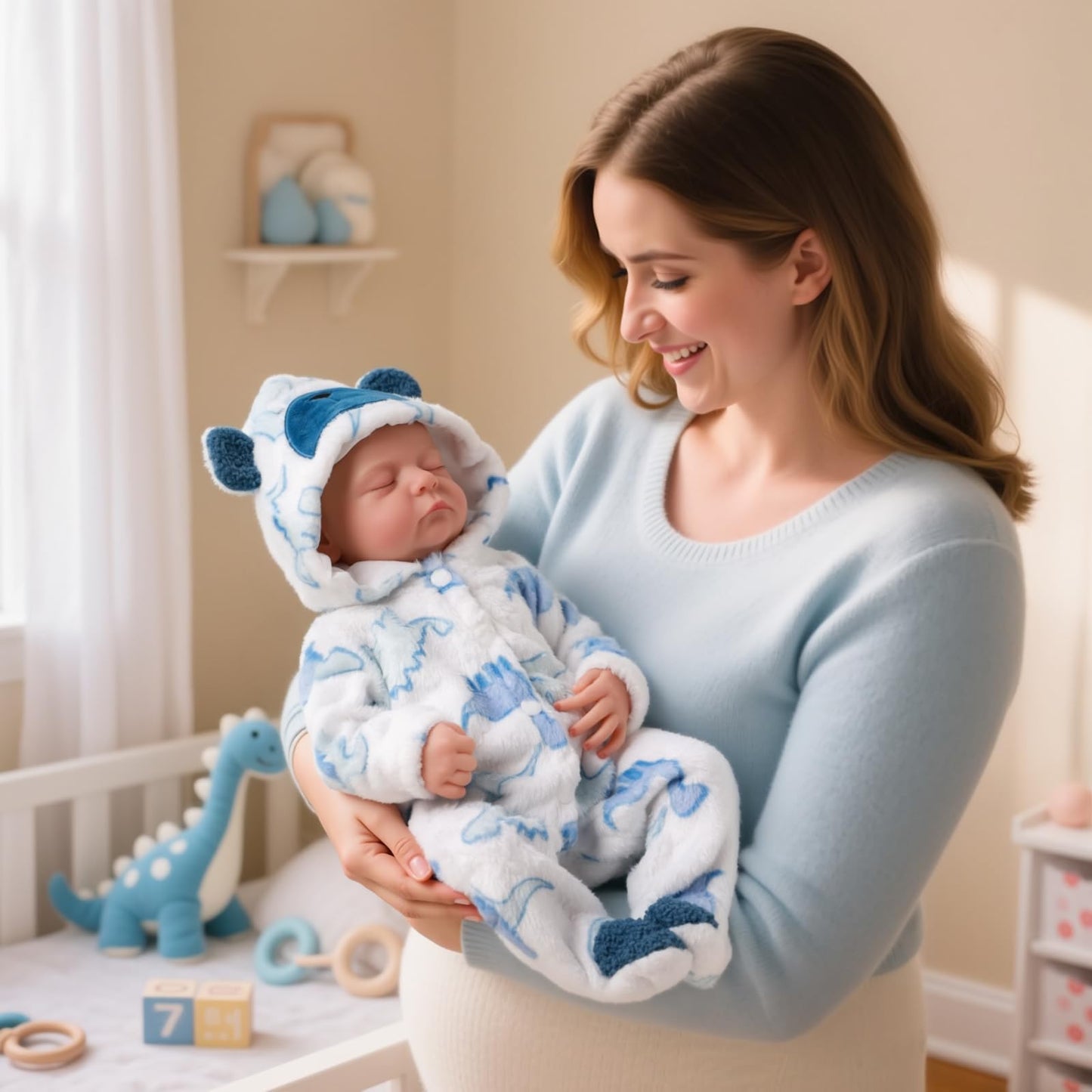 BABESIDE Reborn Boy Doll, 20-Inch Lifelike Poseable Baby Doll with Clothes – Safe Gift for Kids 3+