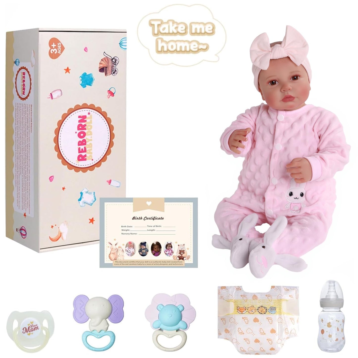 BABESIDE Reborn Baby Dolls – 20-Inch Realistic Soft Vinyl with Complete Accessories