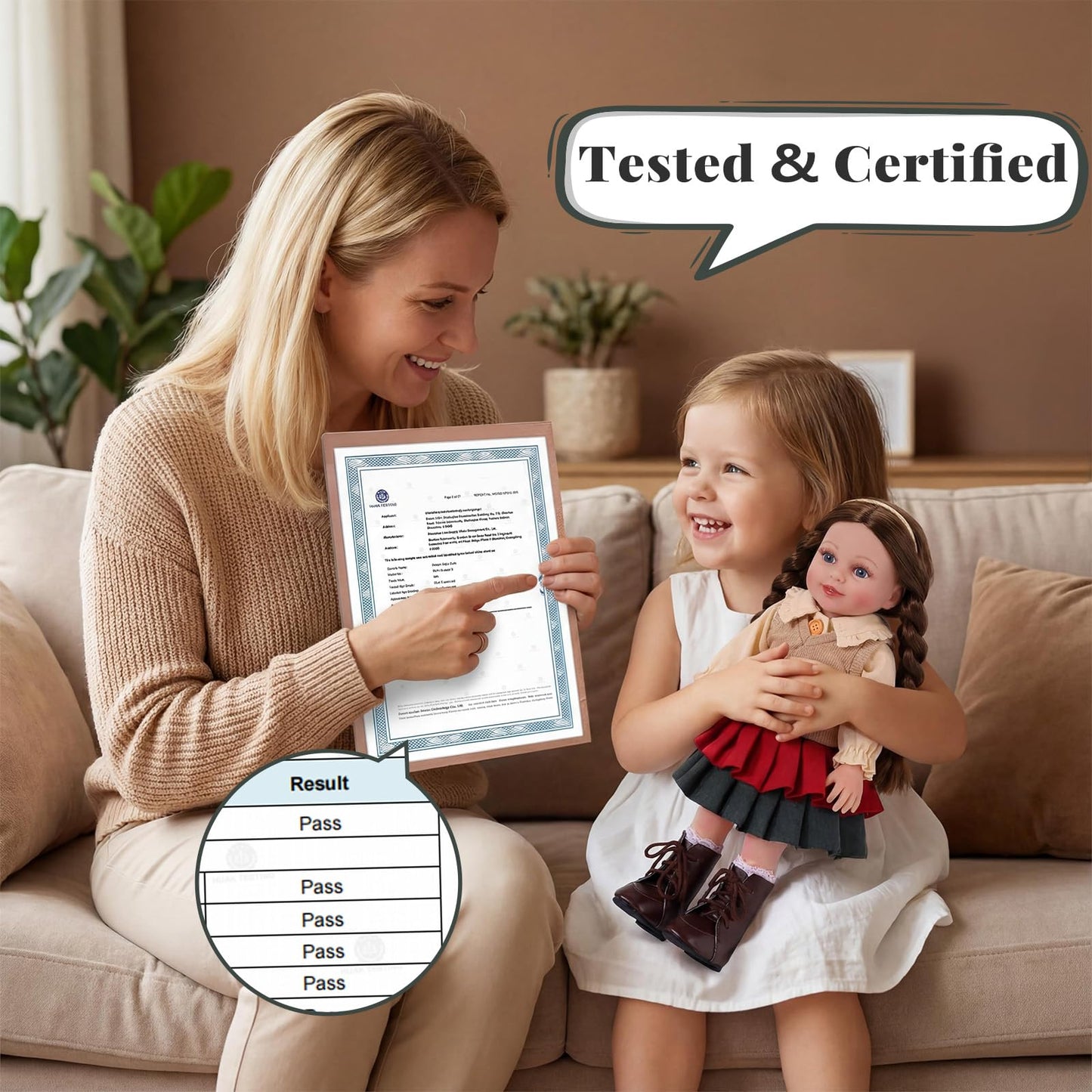 BABESIDE American Realistic 16-Inch Teacher Doll with Classroom Accessories