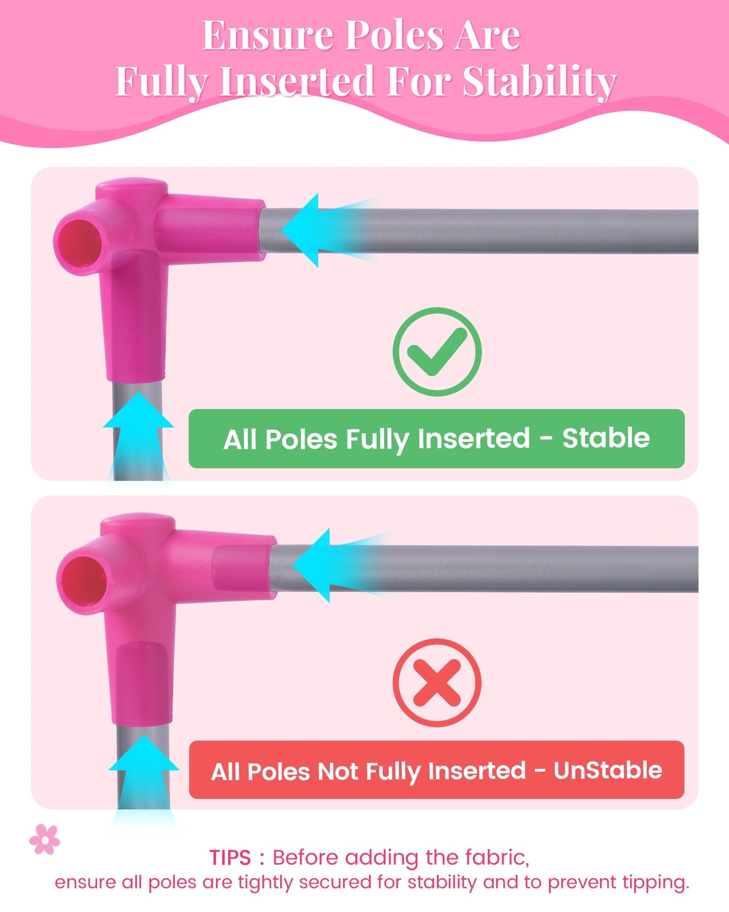 BABESIDE 18-Inch Baby Doll Crib – Portable Pink Playpen with Storage