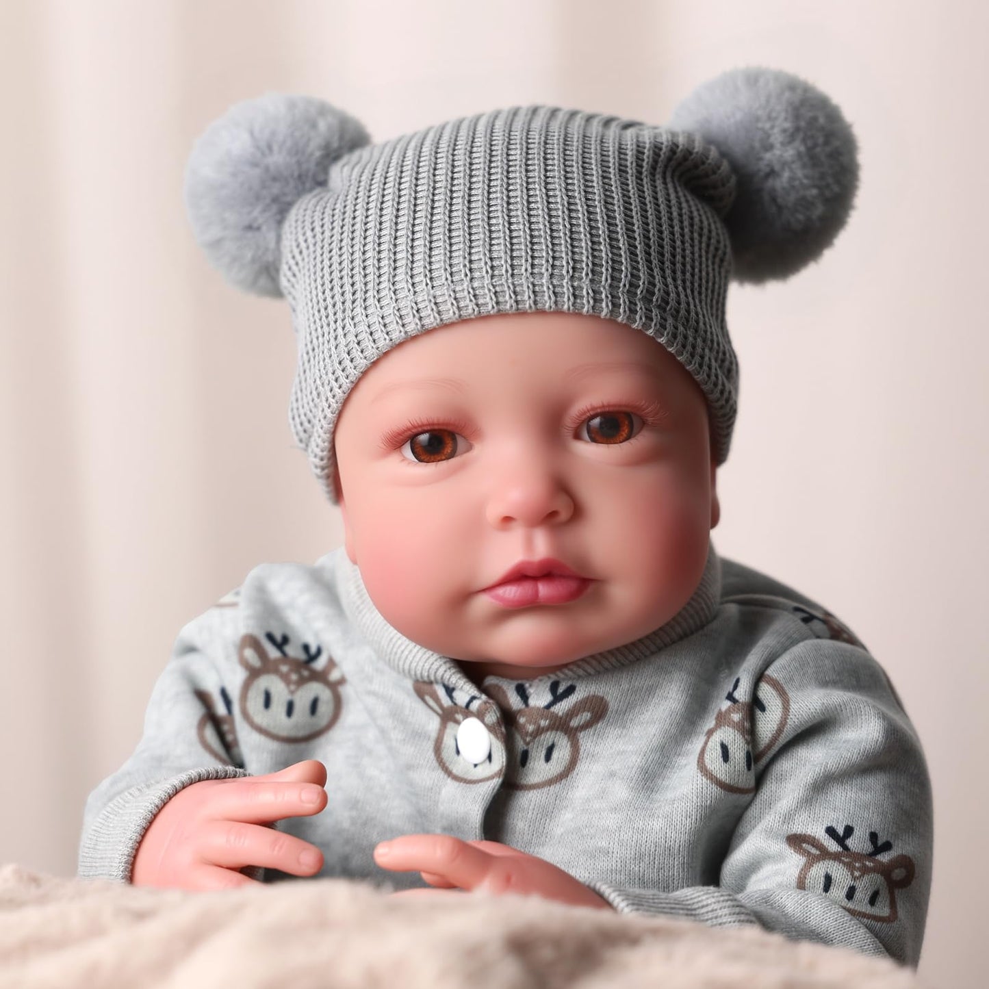 BABESIDE Lifelike 17-Inch Reborn Baby Doll for Kids – Cloth Body, Realistic Details, Gift Box Included