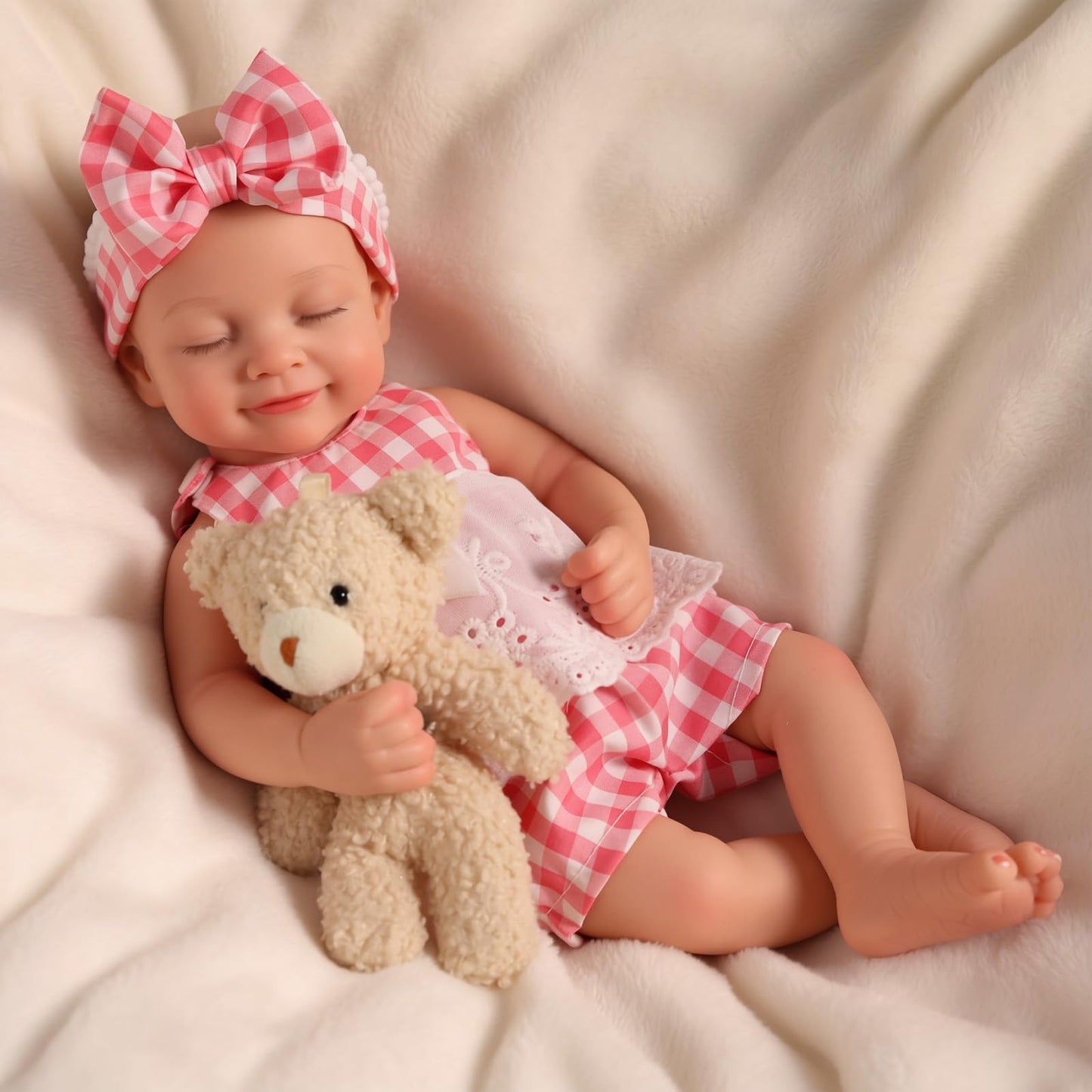 BABESIDE 12in Silicone Baby Doll – Realistic Full-Body Reborn with Feeding Kit