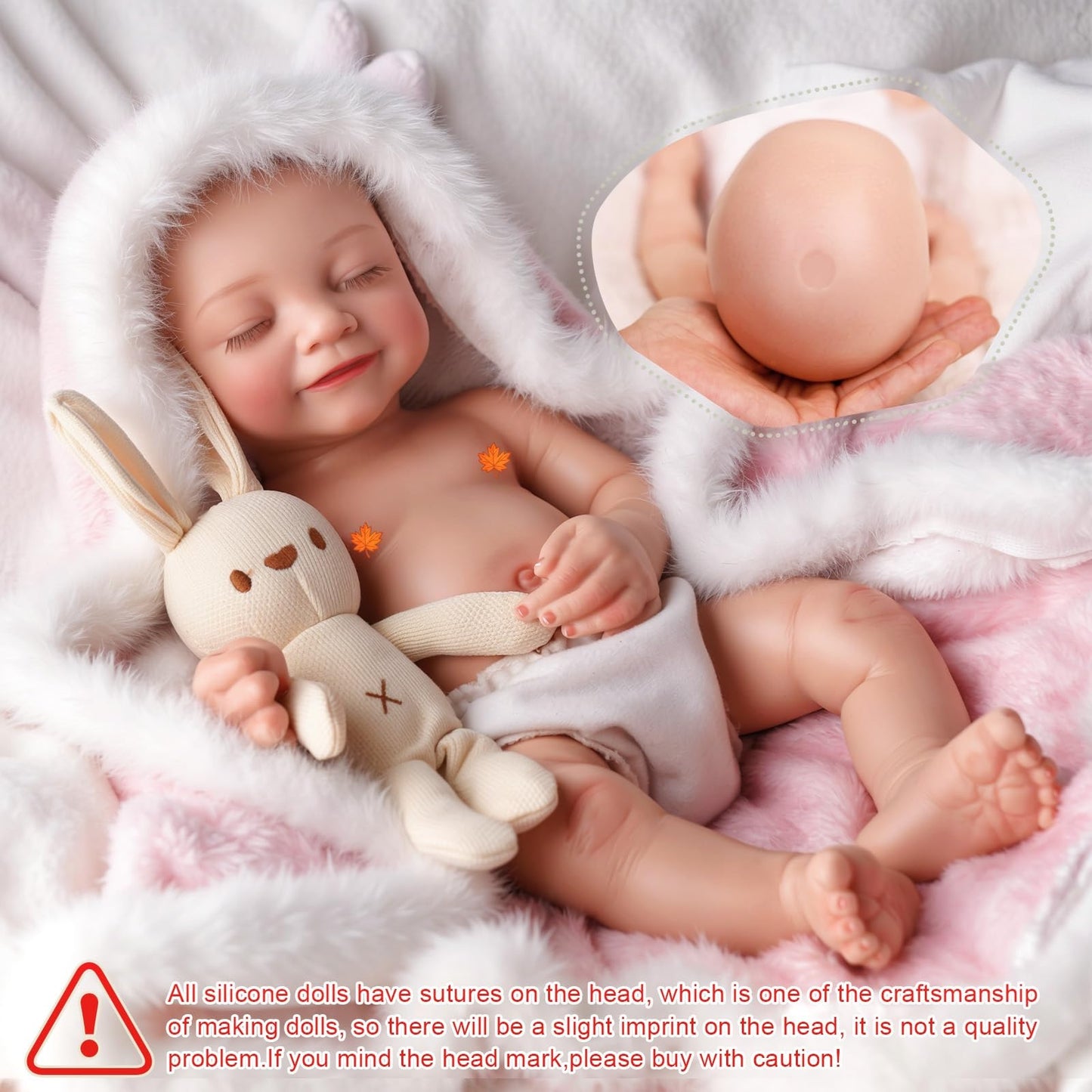 BABESIDE 16-Inch Silicone Sleeping Reborn Baby Doll | Full-Body, Anatomically Correct, with Feeding Kit & Gift Box