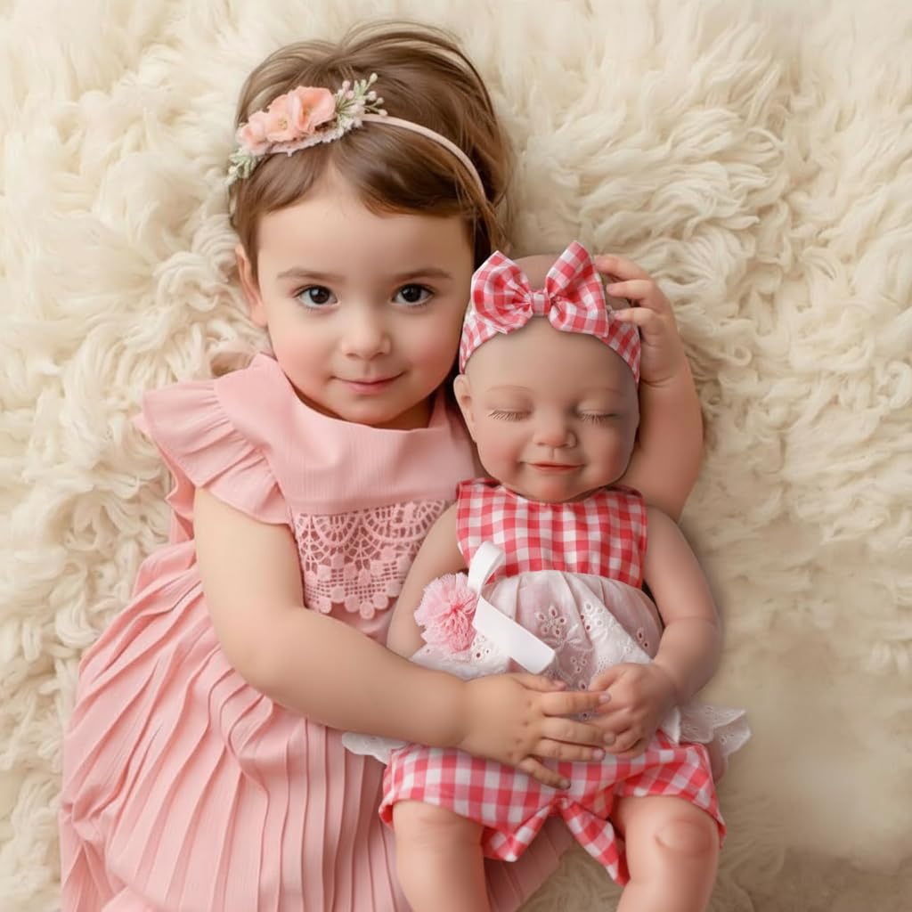 BABESIDE 16-Inch Silicone Sleeping Reborn Baby Doll | Full-Body, Anatomically Correct, with Feeding Kit & Gift Box