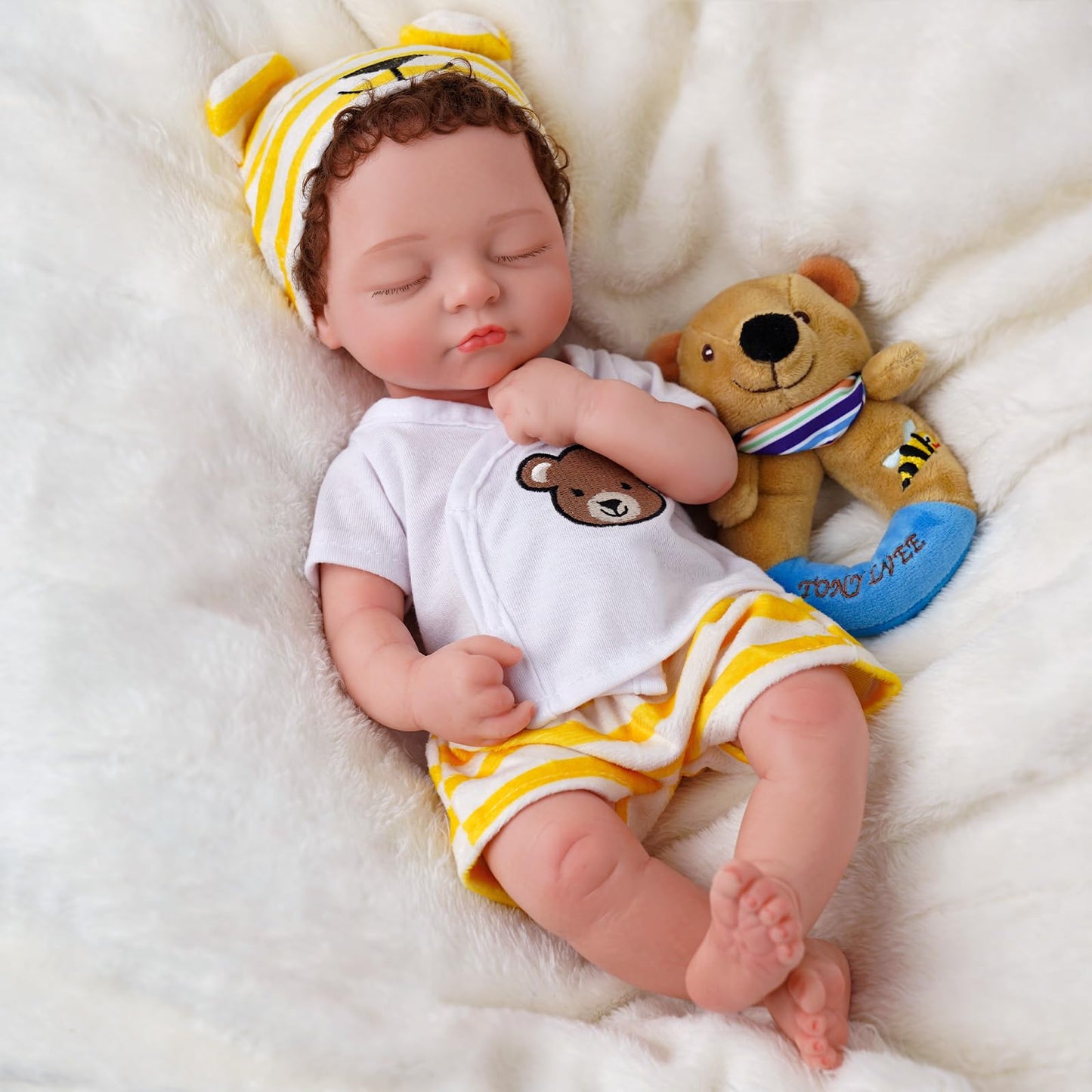 BABESIDE Silicone Reborn Baby Doll Boy 16-Inch | Full Platinum Silicone, Realistic Newborn