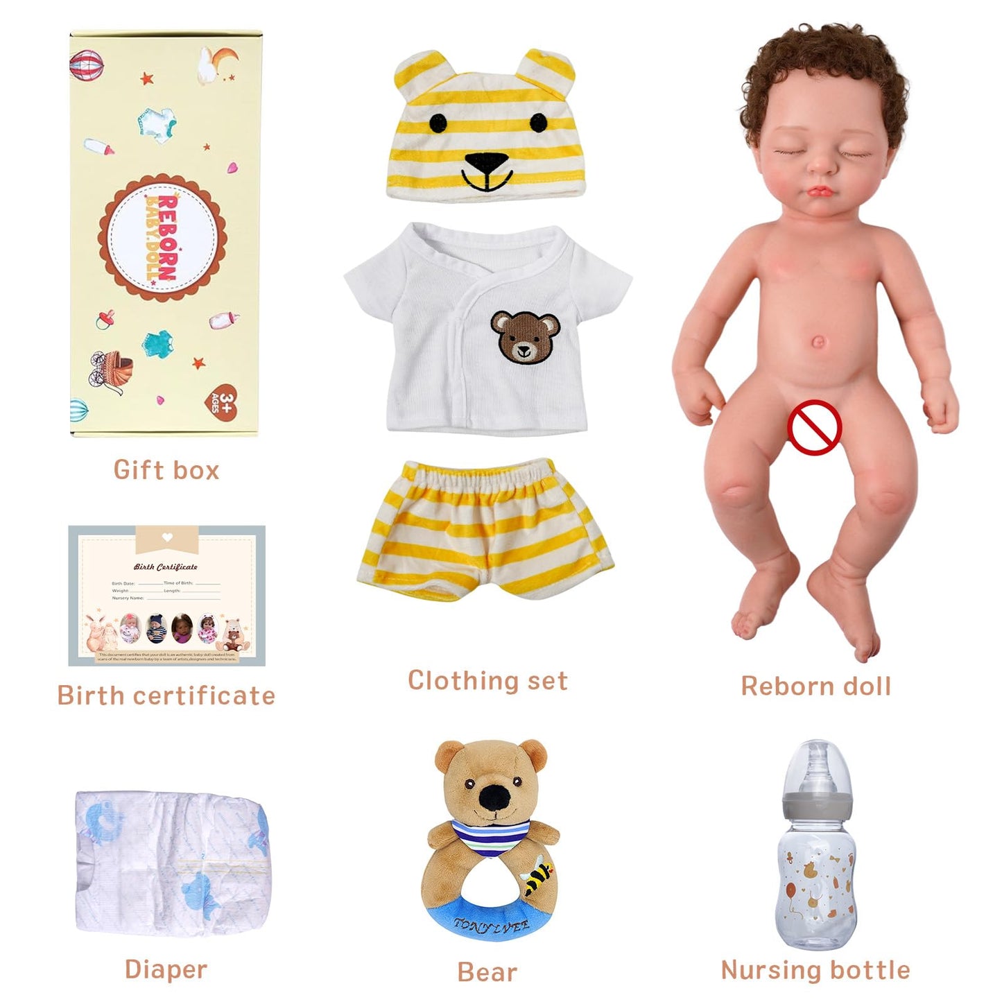 BABESIDE Silicone Reborn Baby Doll Boy 16-Inch | Full Platinum Silicone, Realistic Newborn