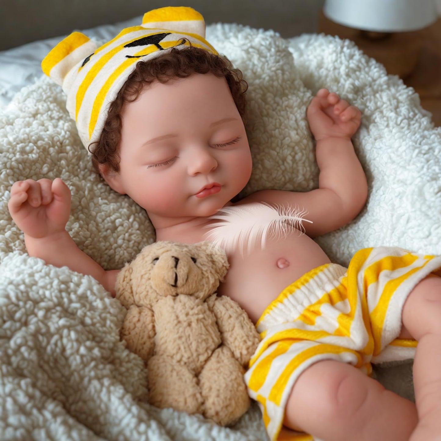 BABESIDE Silicone Reborn Baby Doll Boy 16-Inch | Full Platinum Silicone, Realistic Newborn