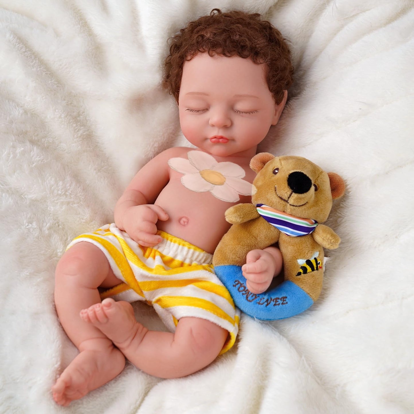 BABESIDE Silicone Reborn Baby Doll Boy 16-Inch | Full Platinum Silicone, Realistic Newborn