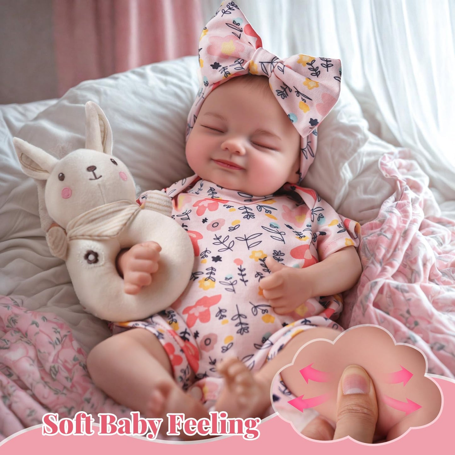 BABESIDE Skylar 17-Inch Lifelike Reborn Baby Doll – Gift Box Included | Realistic Newborn Girl