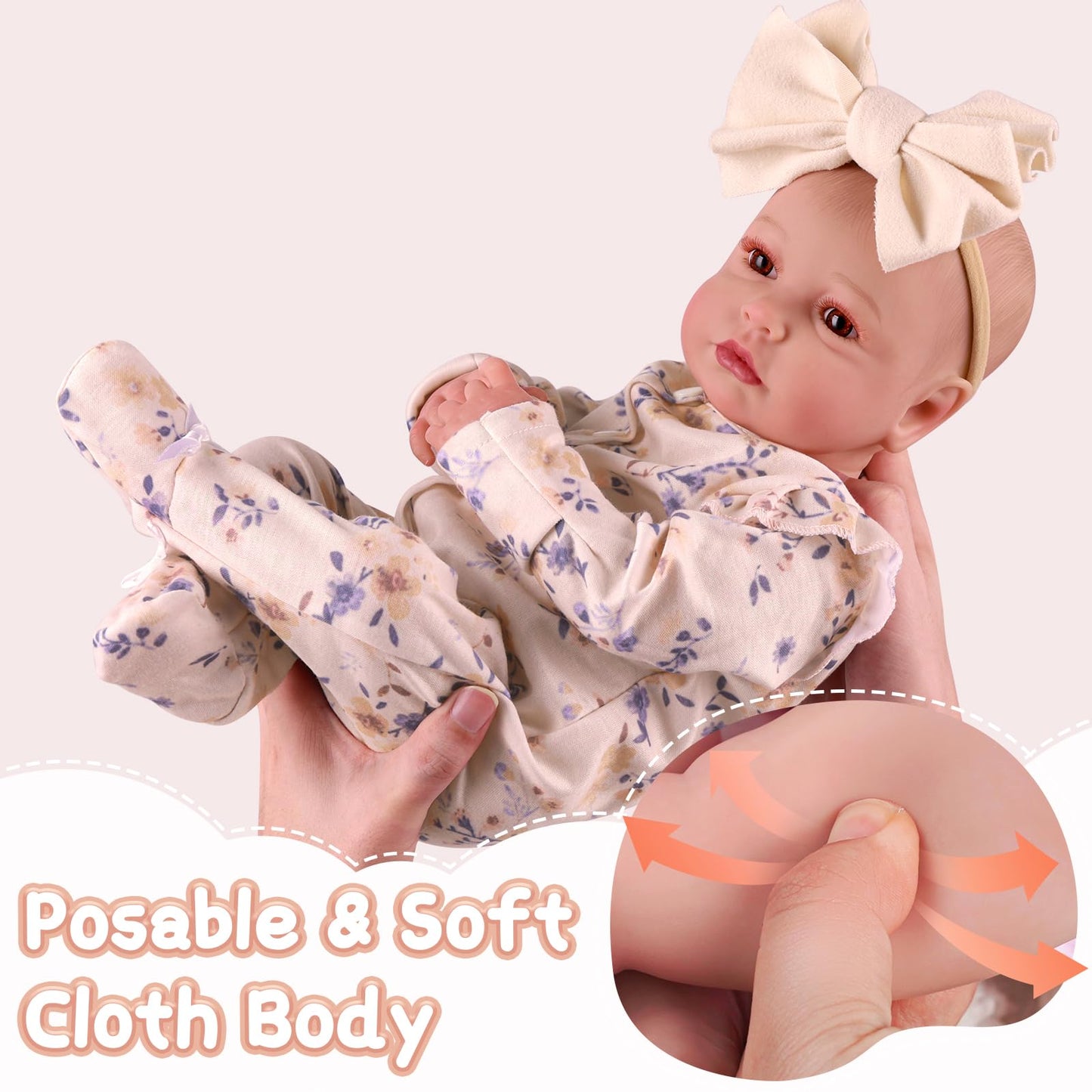 BABESIDE Reborn Baby Dolls - 20-Inch Soft Vinyl Realistic Baby Doll with Complete Accessories