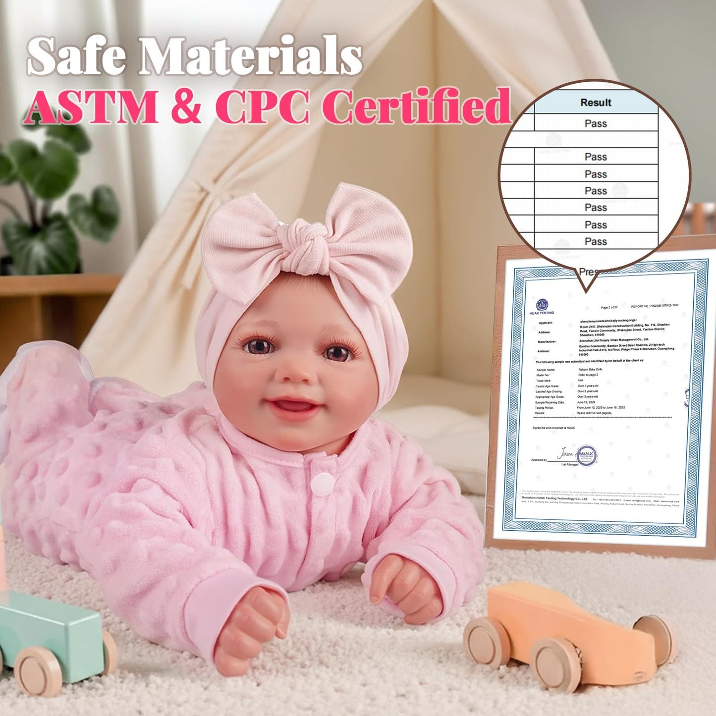 BABESIDE Sunny Reborn Baby Doll – 17-Inch Realistic Soft Vinyl, Poseable with Complete Accessories