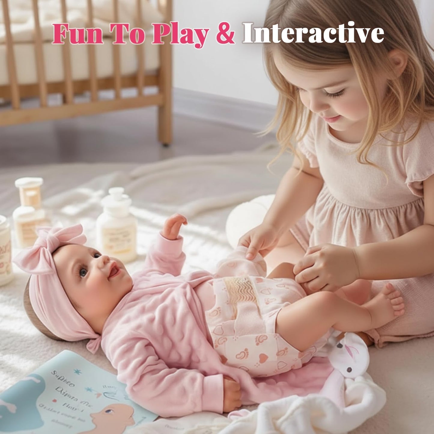 BABESIDE Sunny Reborn Baby Doll – 17-Inch Realistic Soft Vinyl, Poseable with Complete Accessories