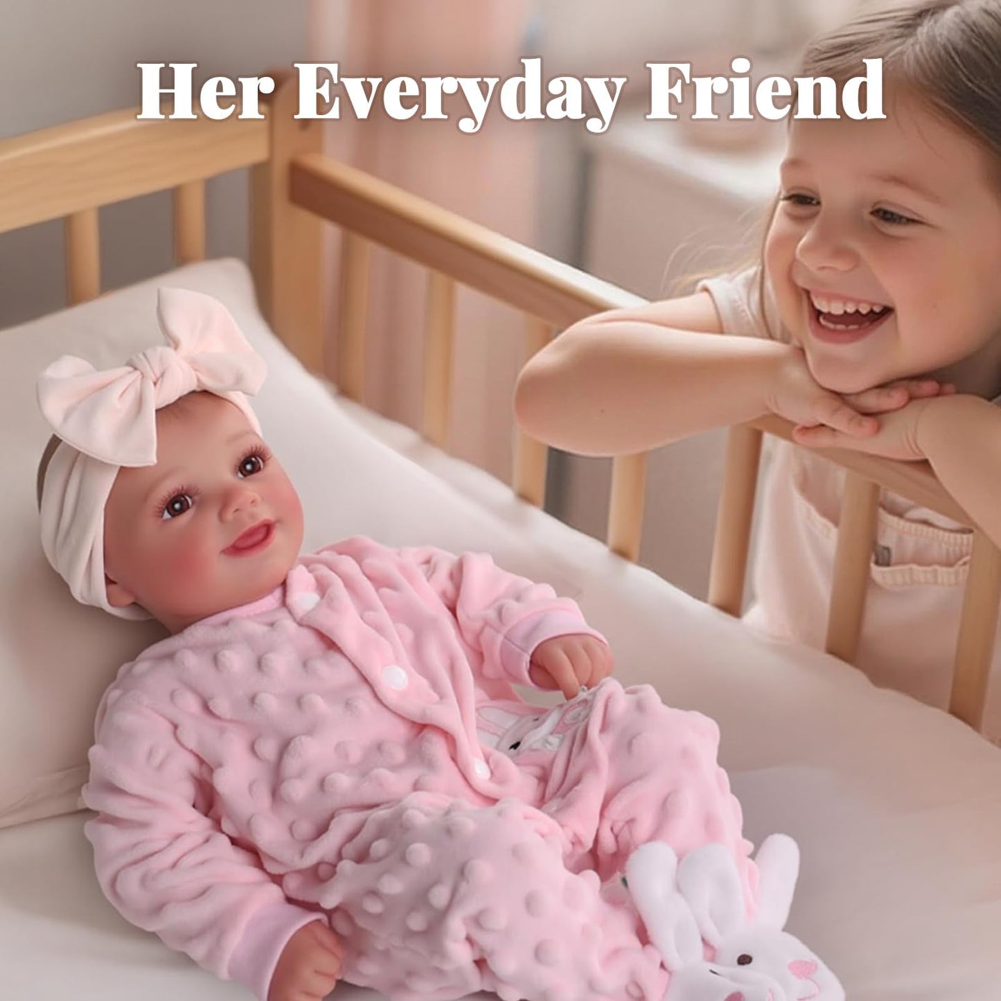 BABESIDE Sunny Reborn Baby Doll – 17-Inch Realistic Soft Vinyl, Poseable with Complete Accessories