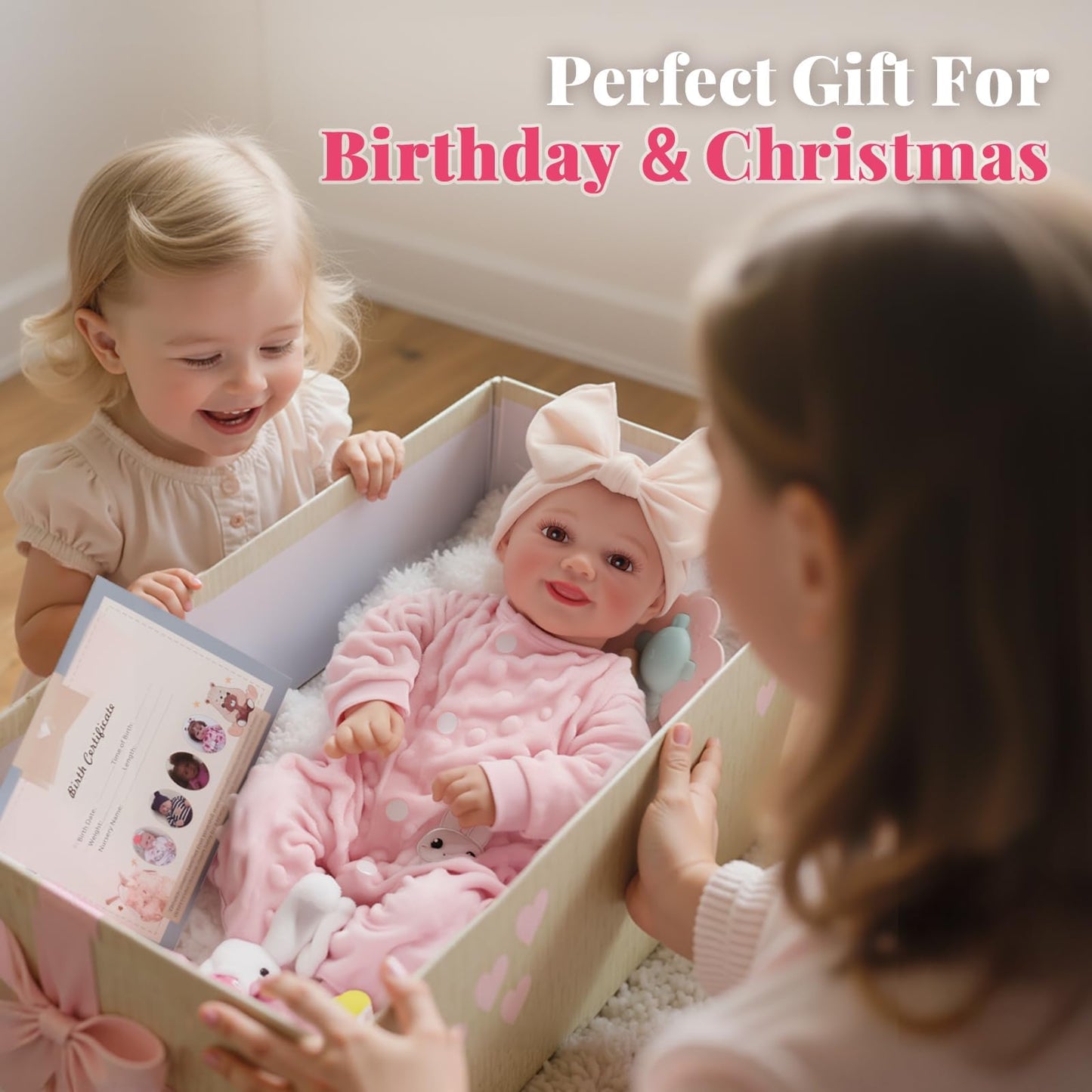 BABESIDE Sunny Reborn Baby Doll – 17-Inch Realistic Soft Vinyl, Poseable with Complete Accessories