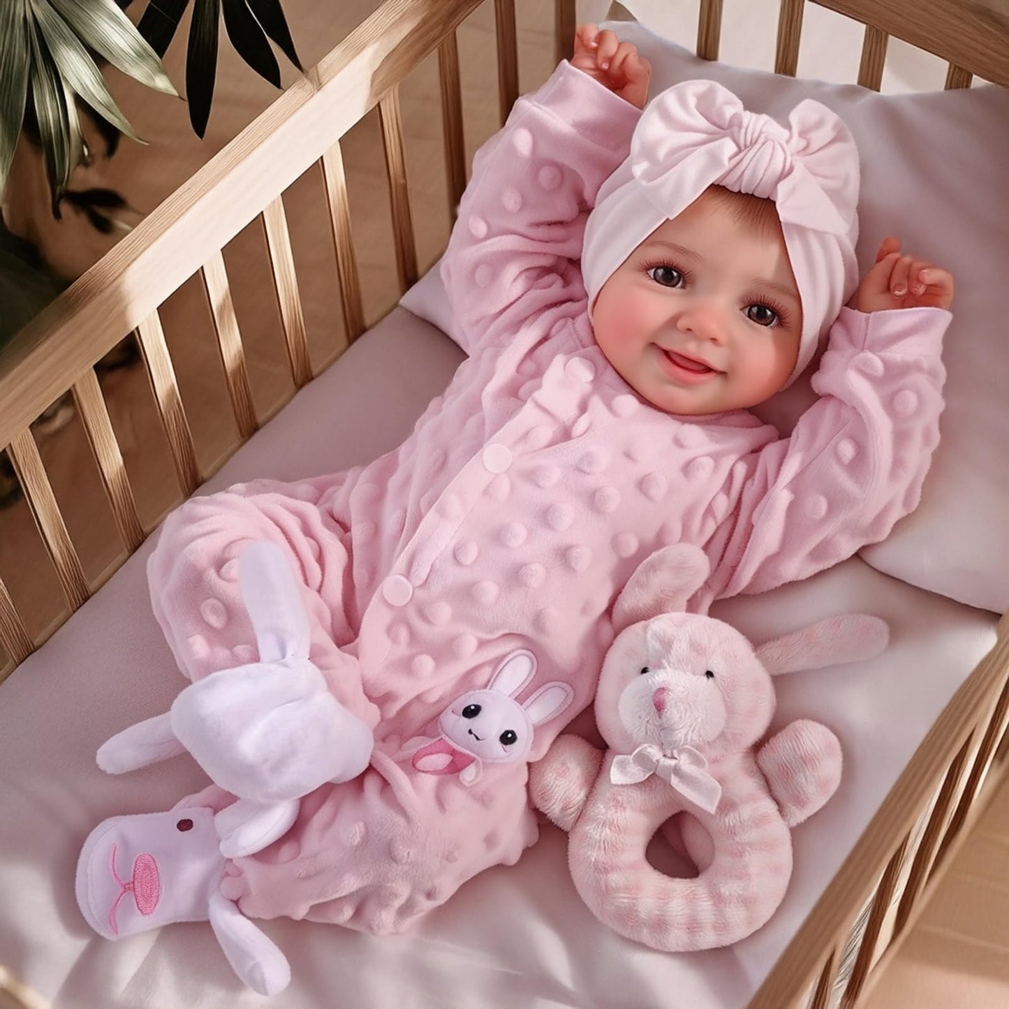 BABESIDE Sunny Reborn Baby Doll – 17-Inch Realistic Soft Vinyl, Poseable with Complete Accessories
