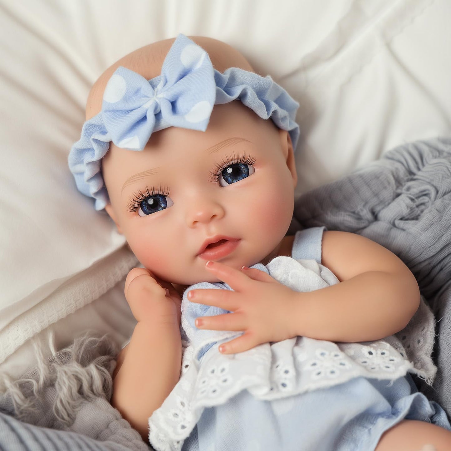 BABESIDE 12-Inch Lifelike Reborn Doll Terry – Silicone Full-Body Realistic Baby Toy