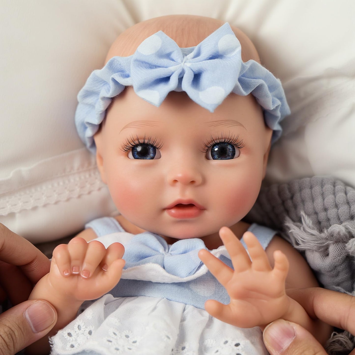 BABESIDE 12-Inch Lifelike Reborn Doll Terry – Silicone Full-Body Realistic Baby Toy