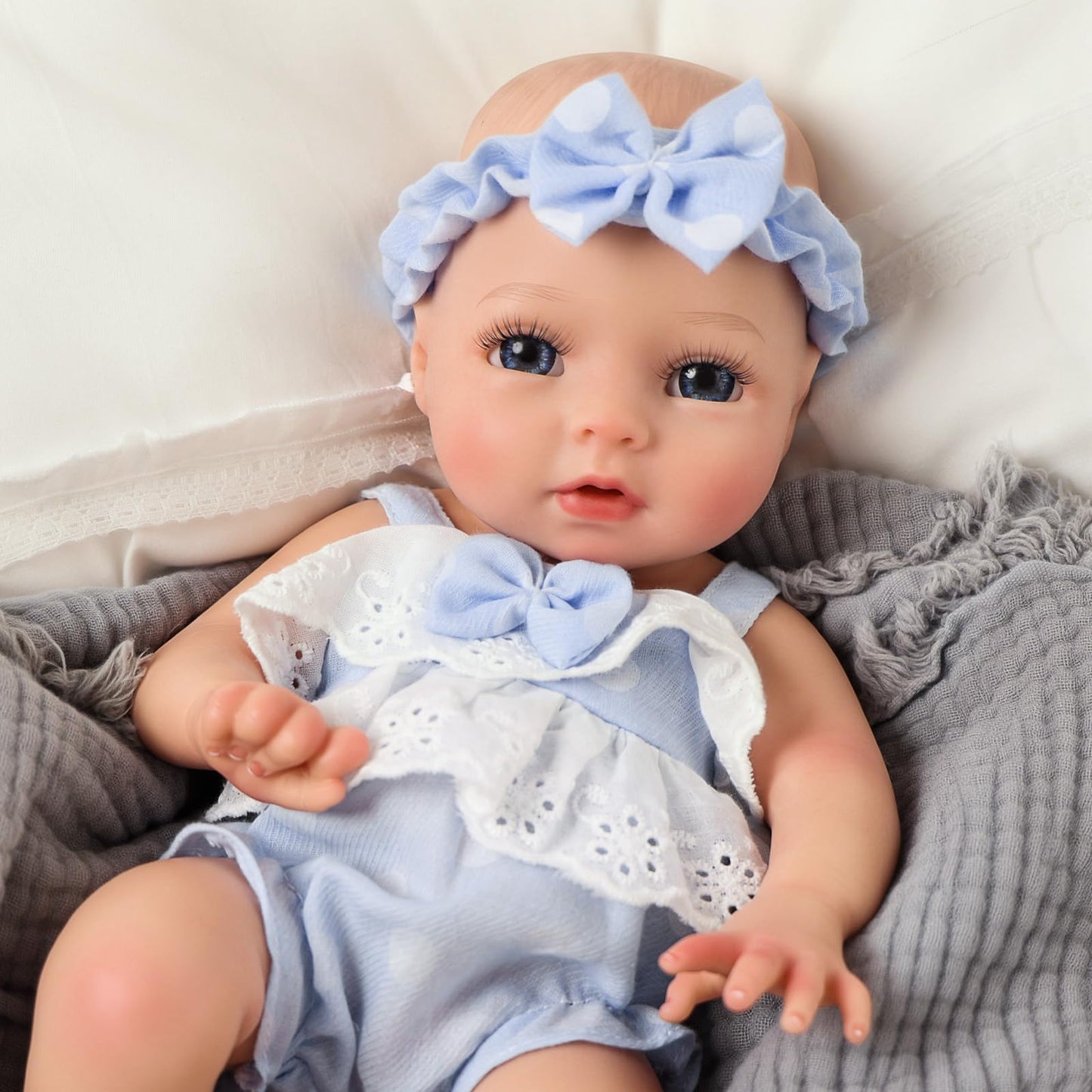 BABESIDE 12-Inch Lifelike Reborn Doll Terry – Silicone Full-Body Realistic Baby Toy